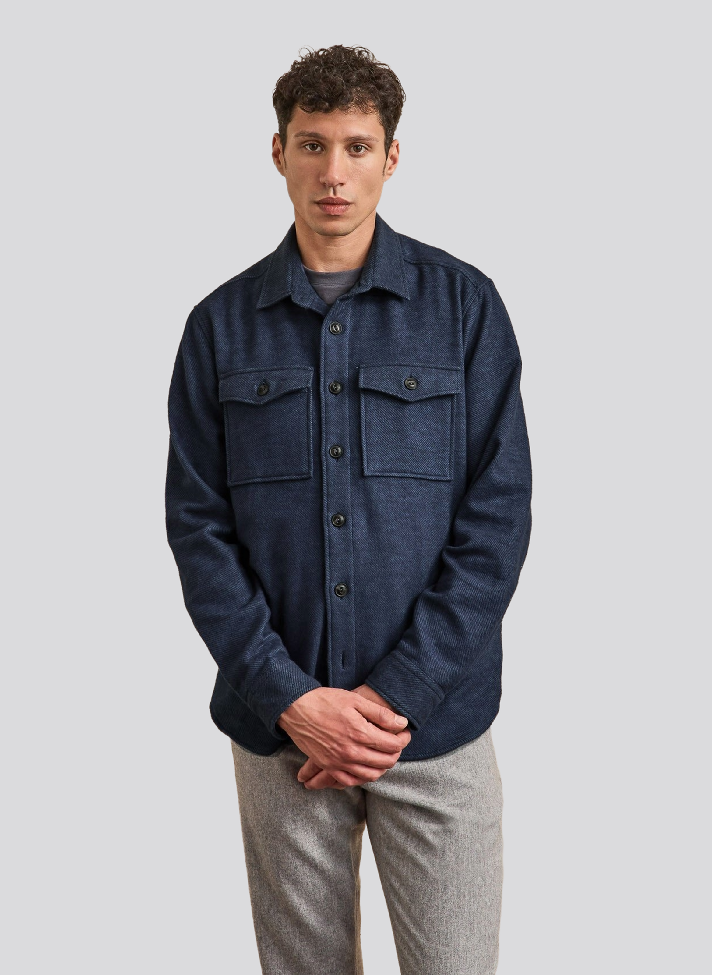 Chemise droite unie en coton FAGUO