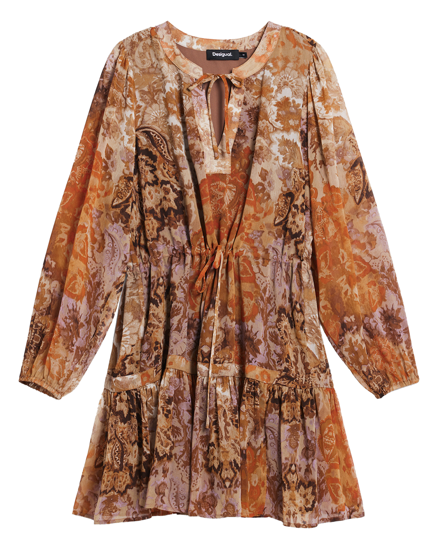 Abito collo rotondo stampato DESIGUAL Arancio