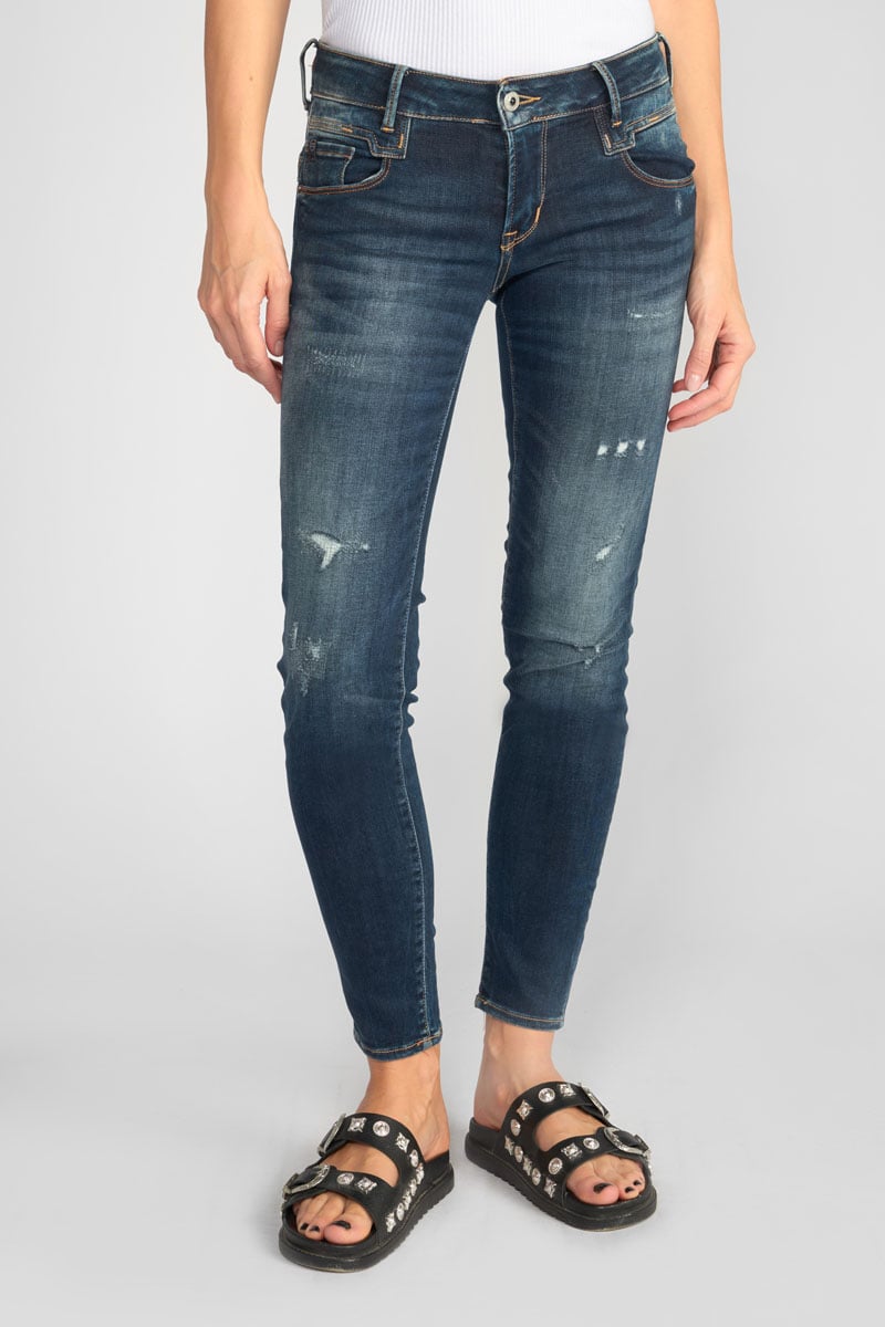 Push-up slim pulp jeans, 7/8 length LE TEMPS DES CERISES Blue