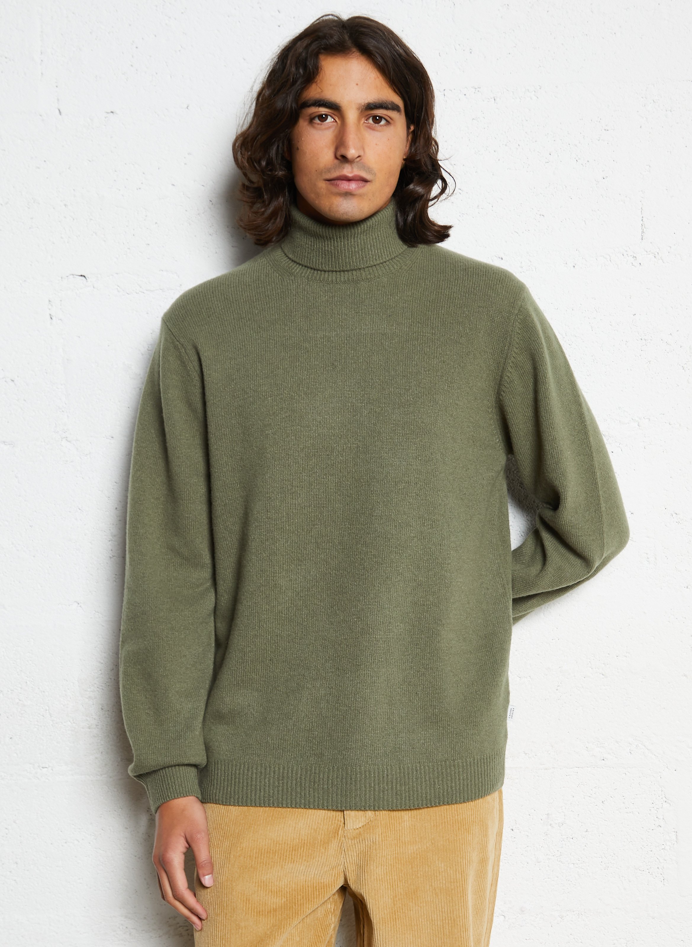 Straight wool-blend polo neck sweater CASUAL FRIDAY