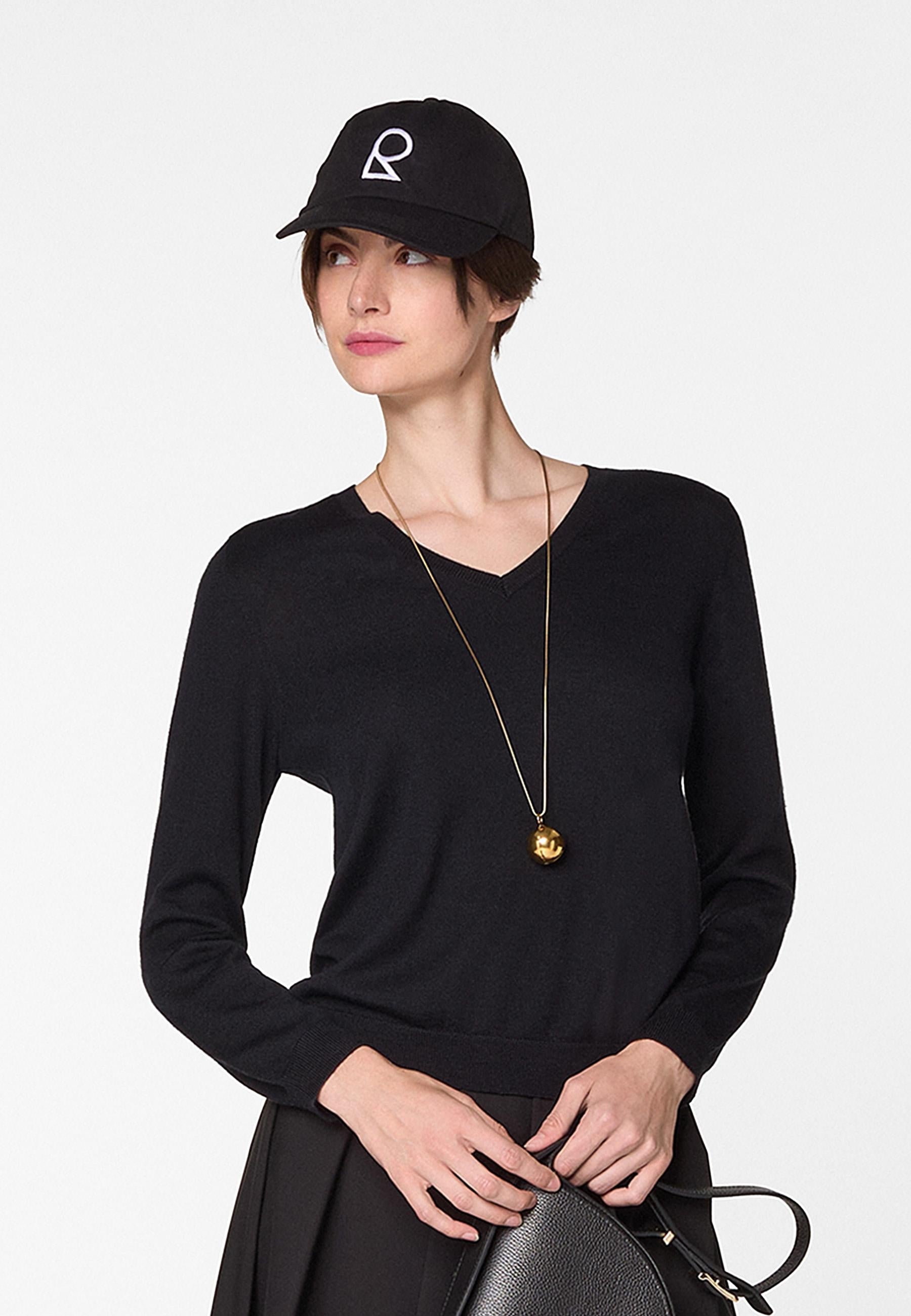 Bunelle wool V-neck sweater RODIER Black