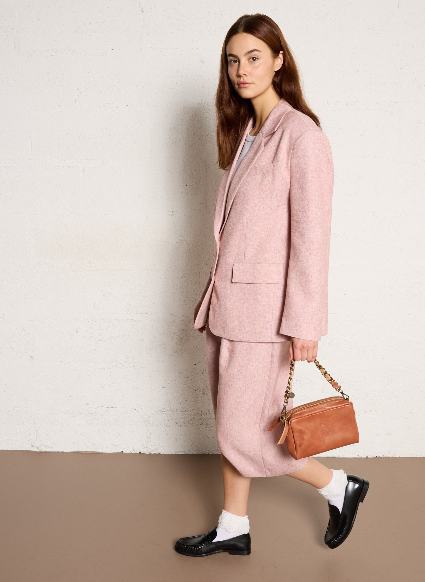 Sac bandoulière en cuir MILA LOUISE Marron