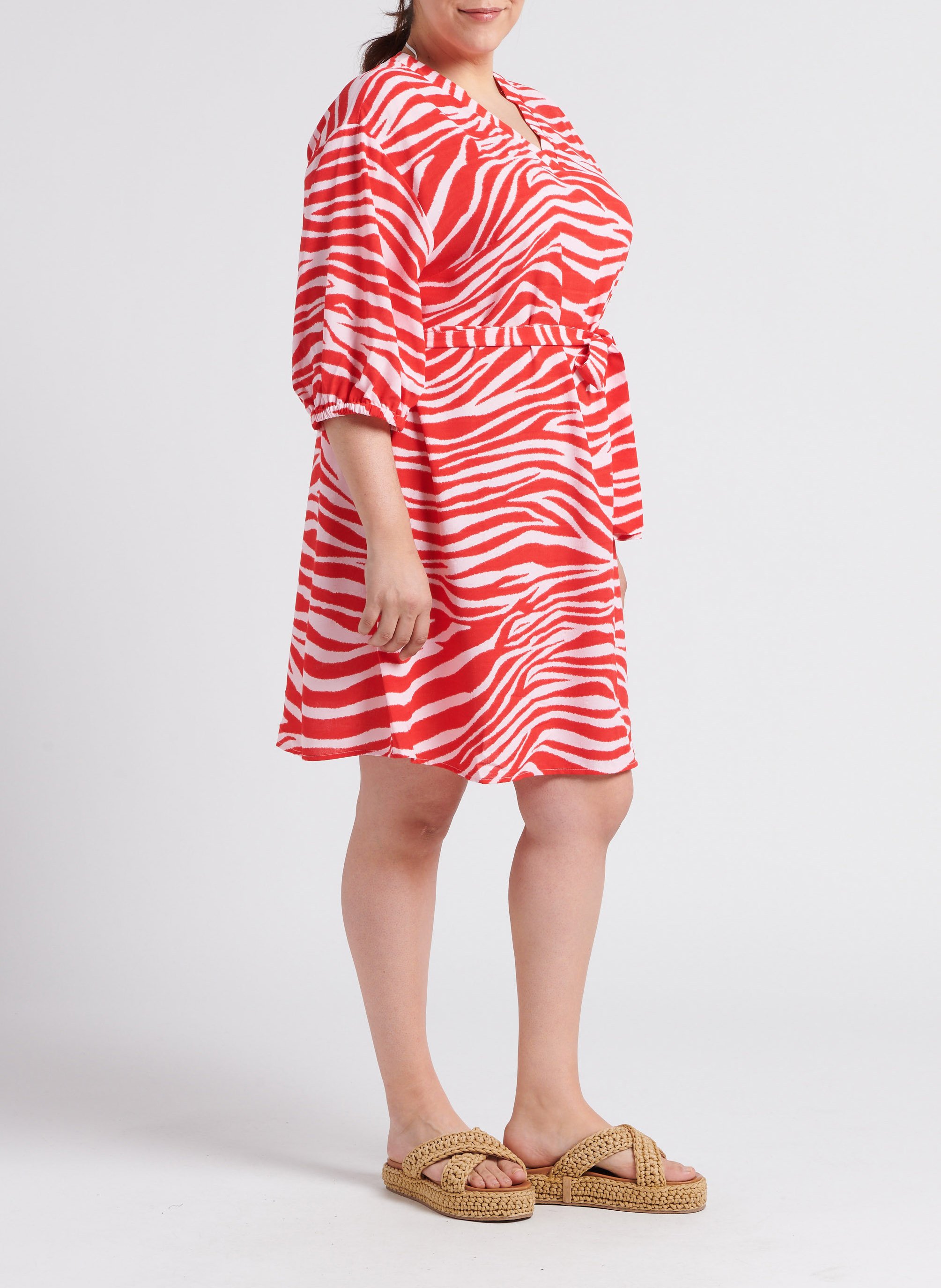 Robe courte à imprimé zébré VERO MODA CURVE Orange