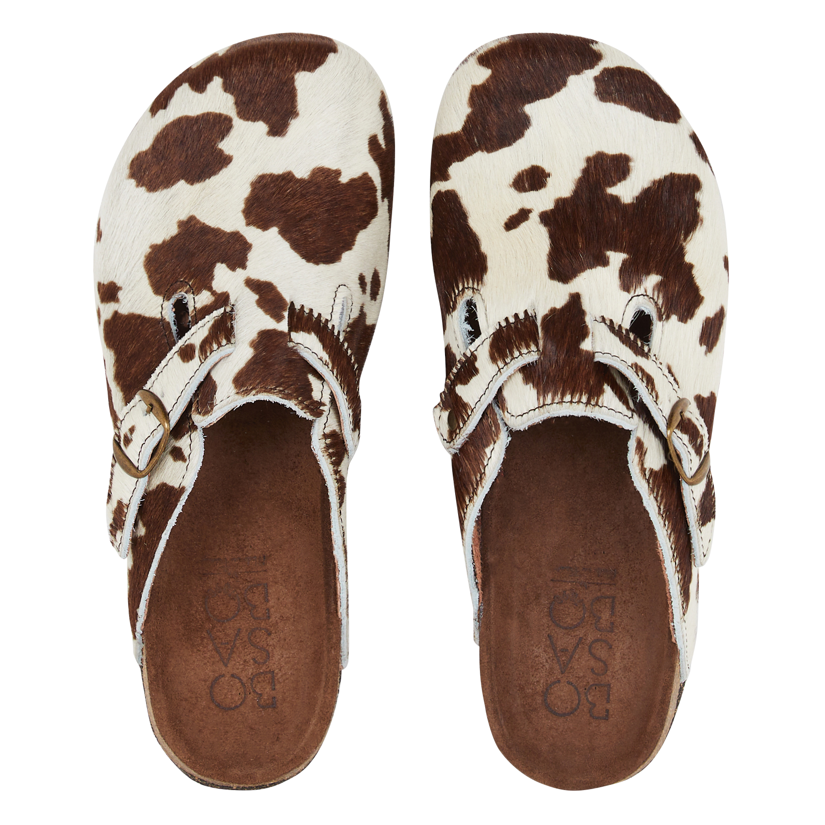 Kuhleder-Pantoletten BOSABO Braun