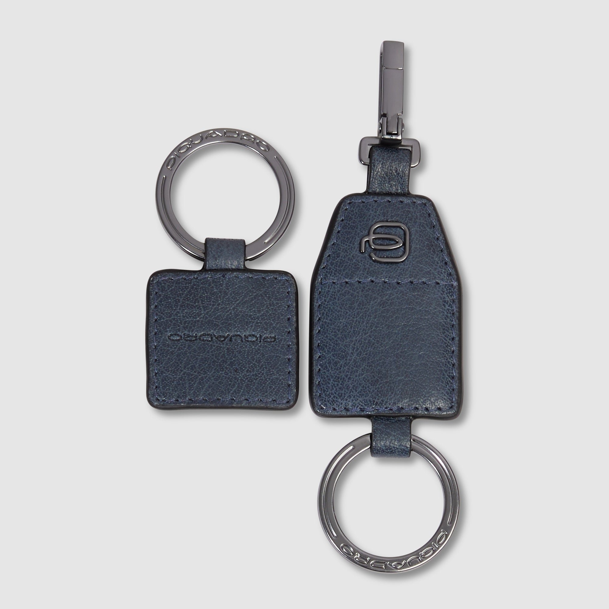 Divisible leather keychain PIQUADRO Grey