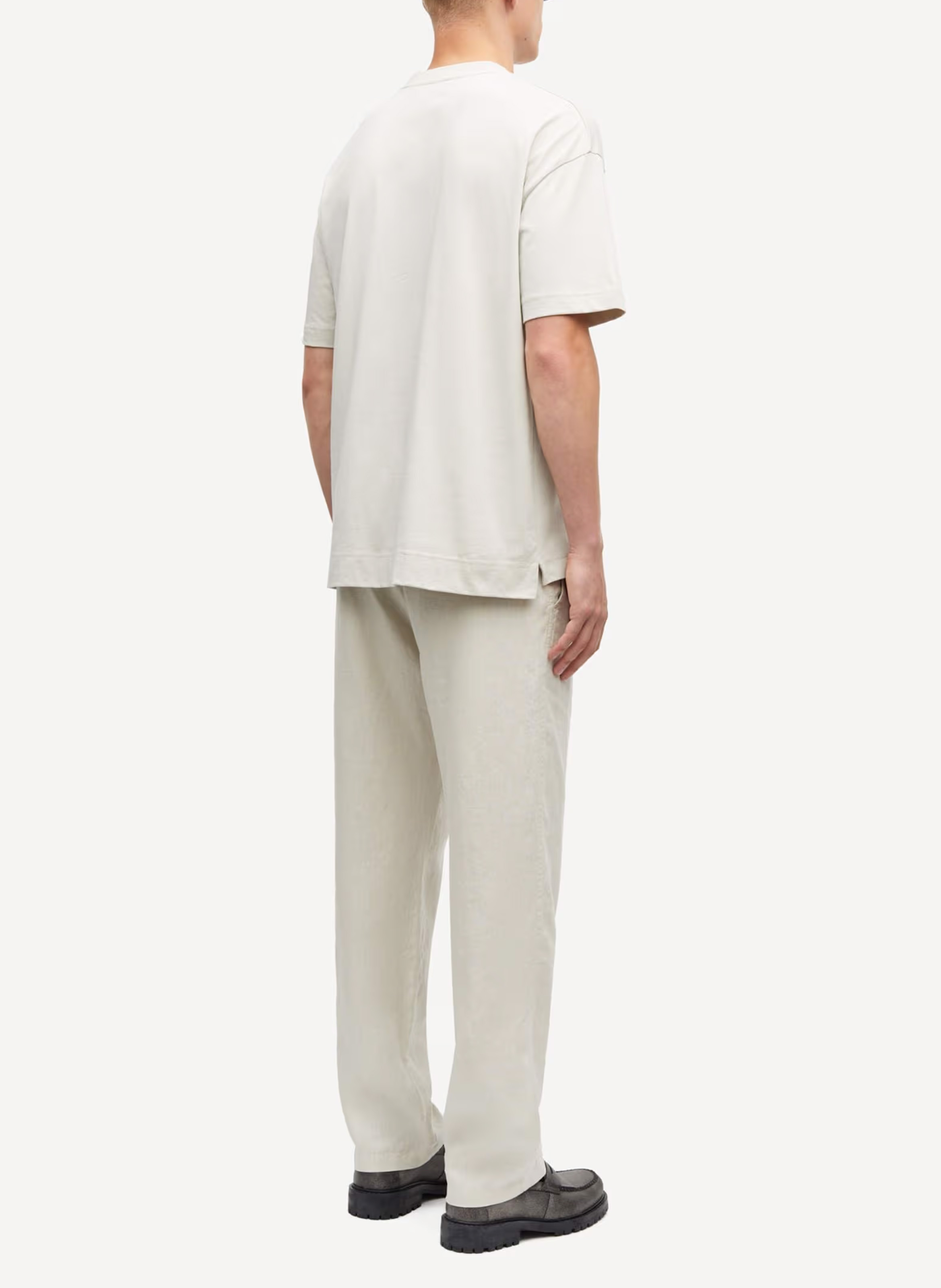 Rundhals-T-Shirt aus Bio-Baumwolle mit Siebdruck SAMSOE SAMSOE Beige