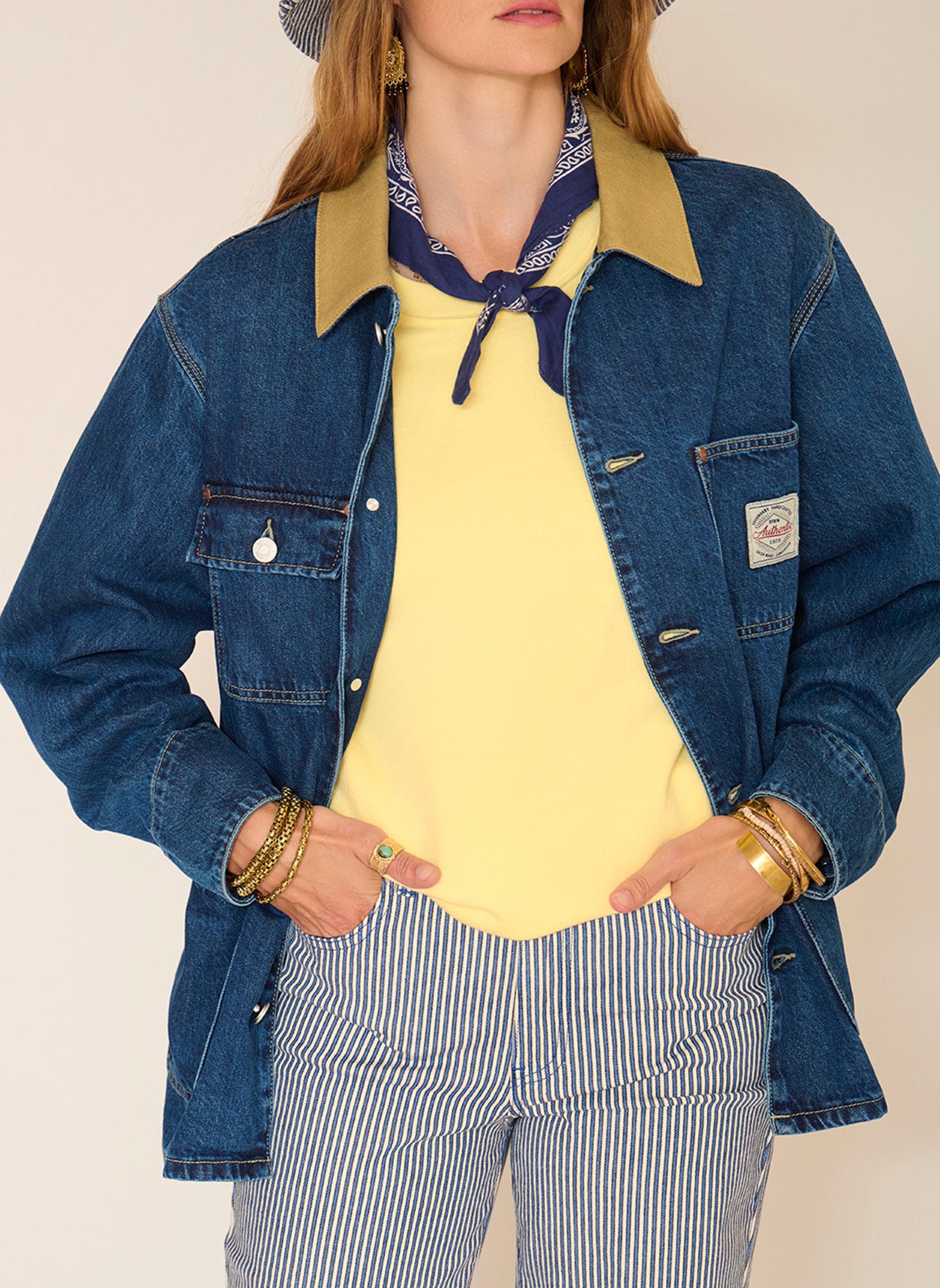 Solid round neck short-sleeve sweatshirt MKT Orange