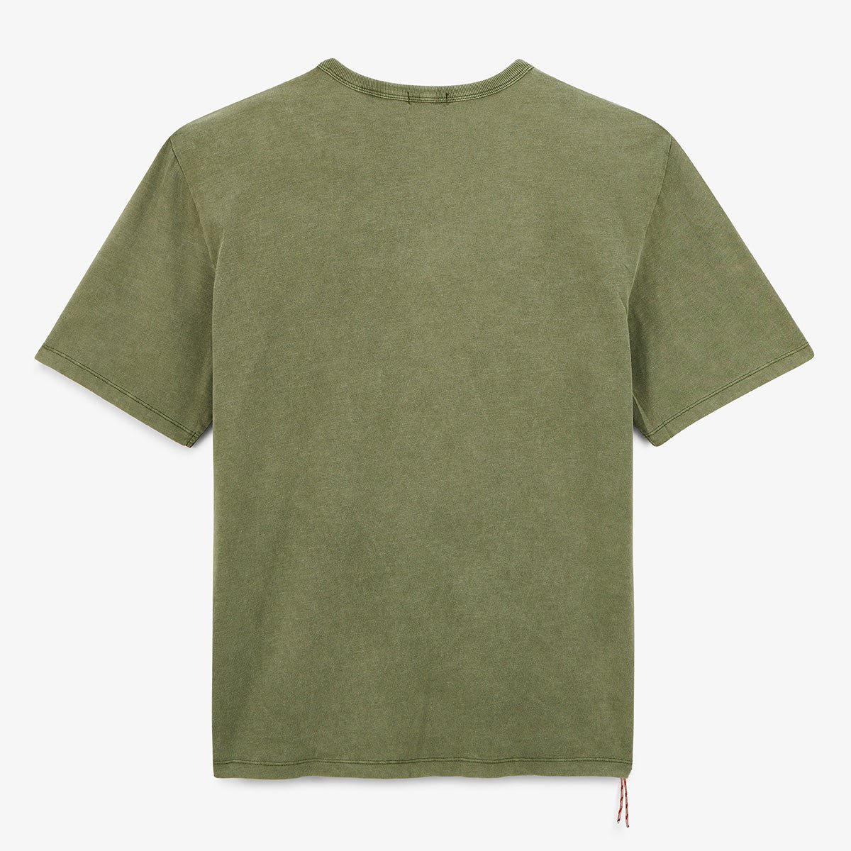 Round neck t-shirt in slub cotton jersey with pigment dye SERGE BLANCO Green