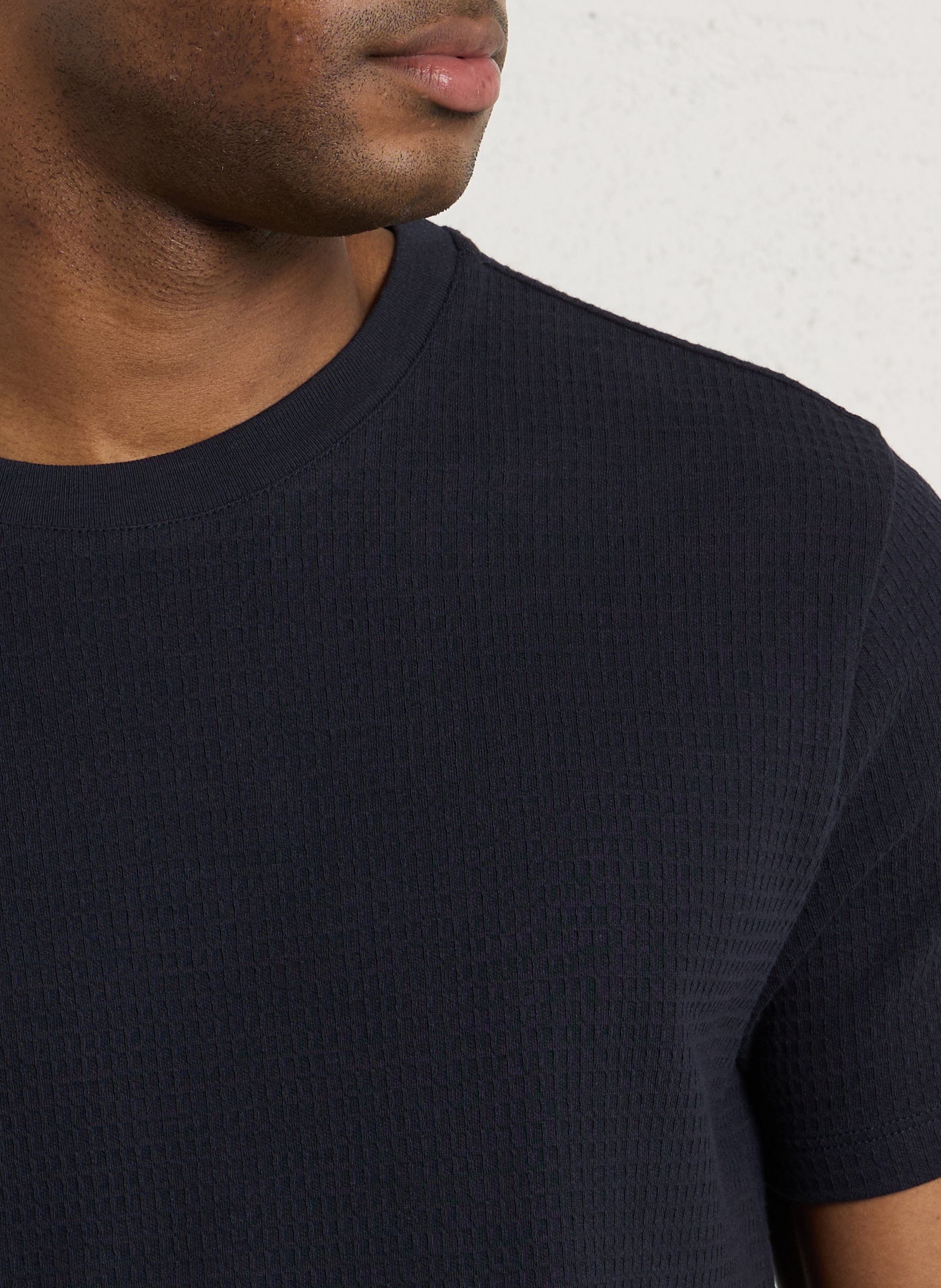 Tee-shirt col rond en coton IKKS Bleu