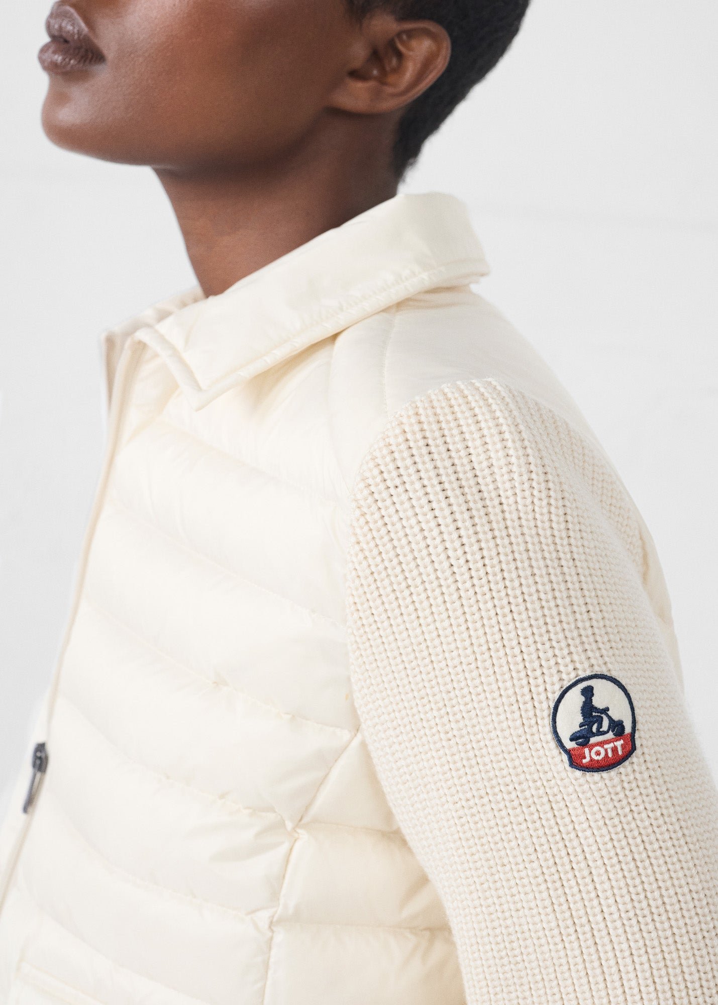 Doudoune bi-matière calista JOTT Blanc