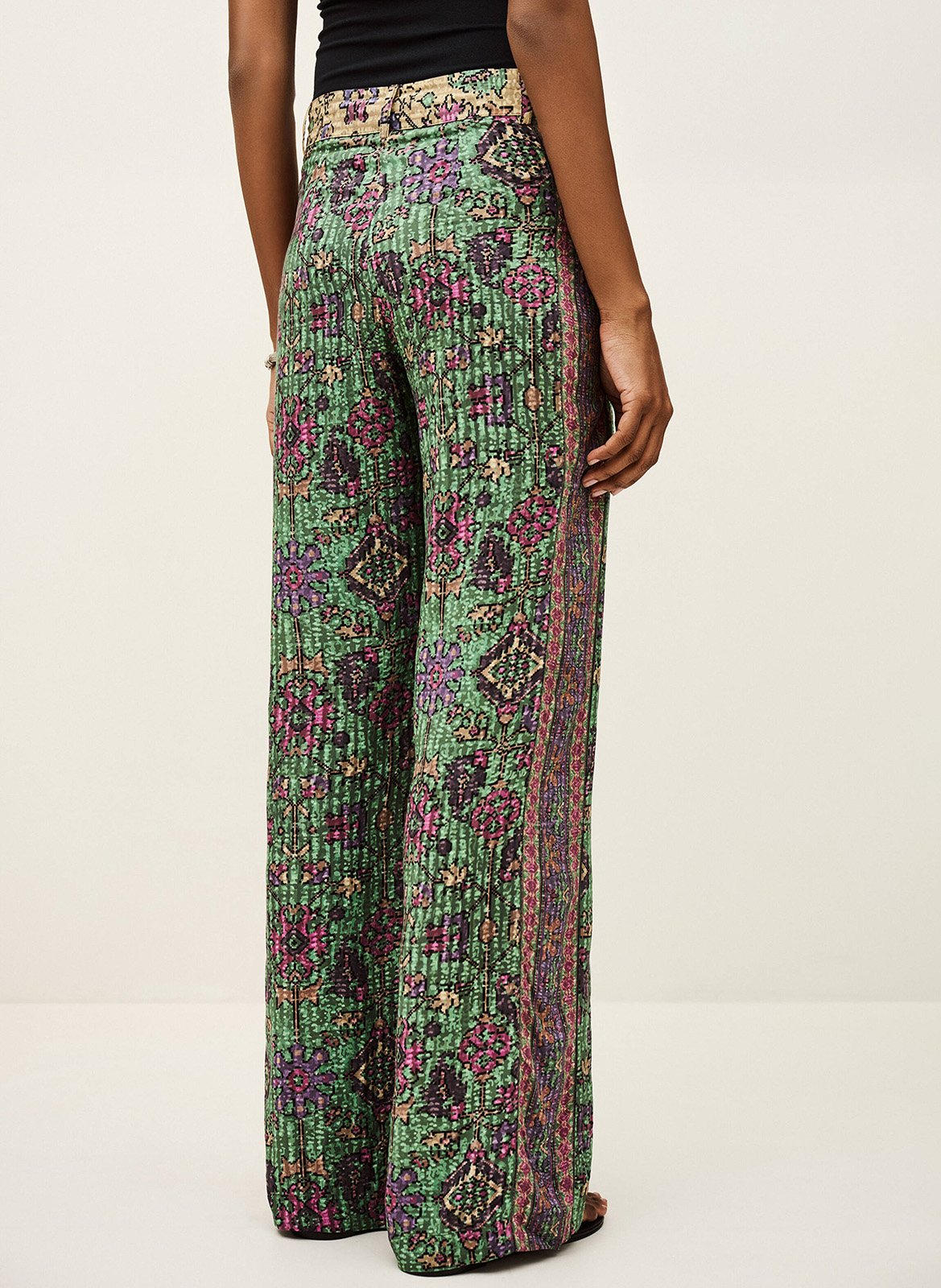 Pantalon large imprimé BA&SH Vert