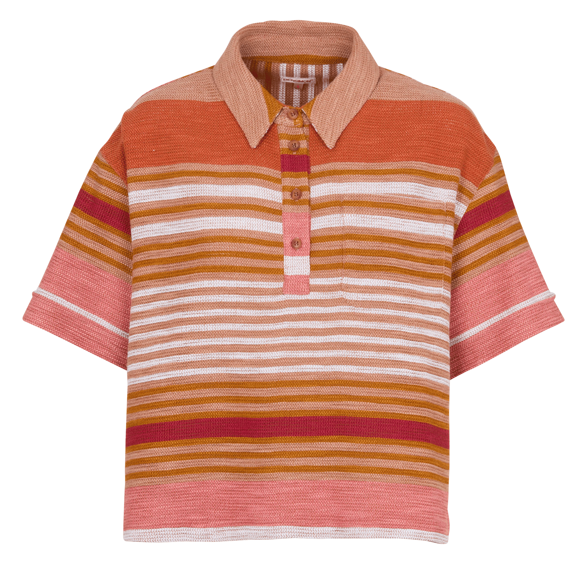 Kurzärmliges, gestreiftes Polohemd BENSIMON Mehrfarbig