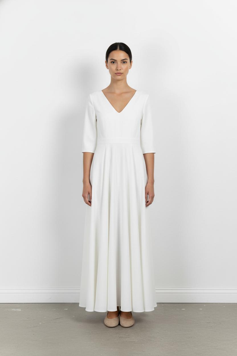 Long dress MAISON LEMOINE - Seconde main Beige