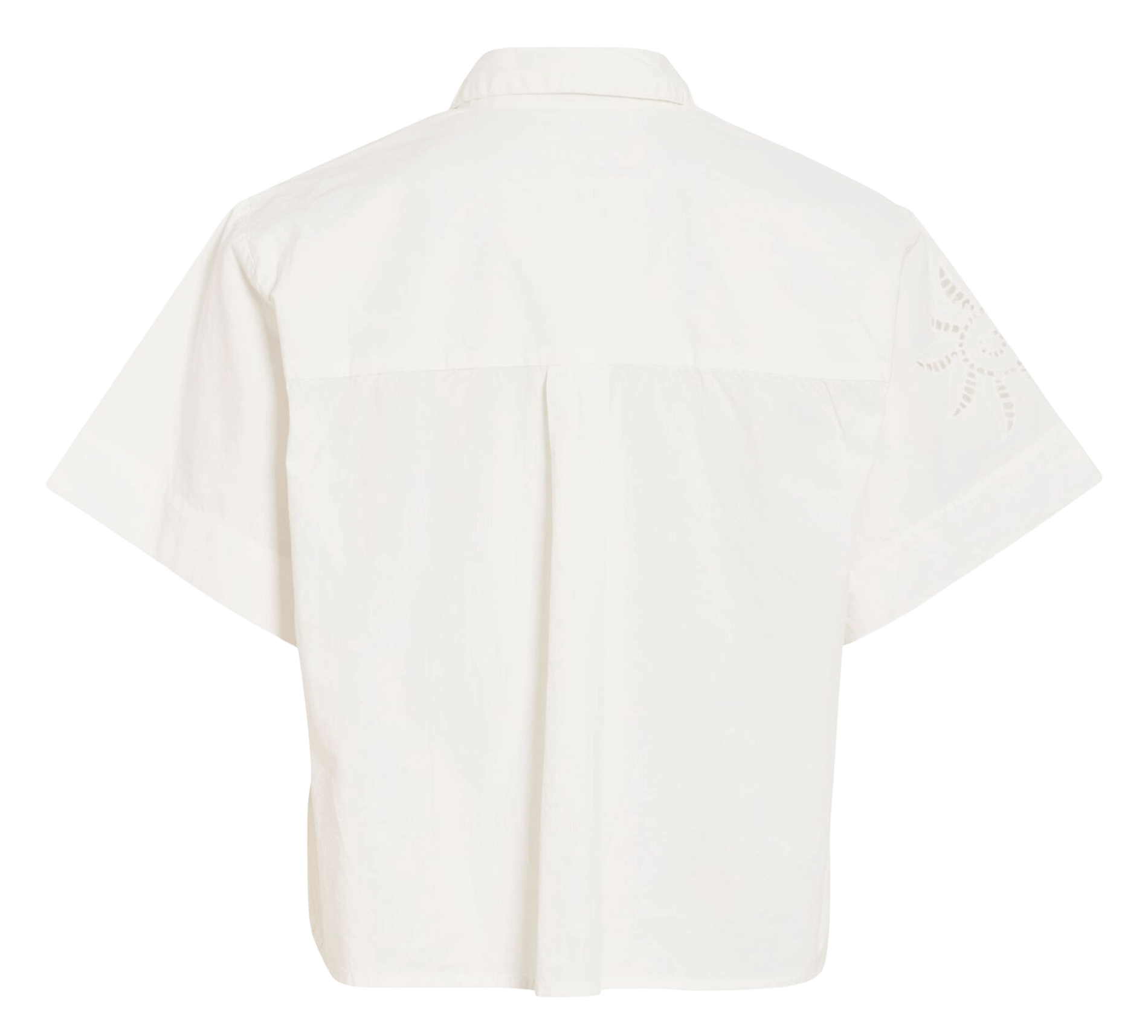 Korte mouwen blouse met borduursels VILA Wit