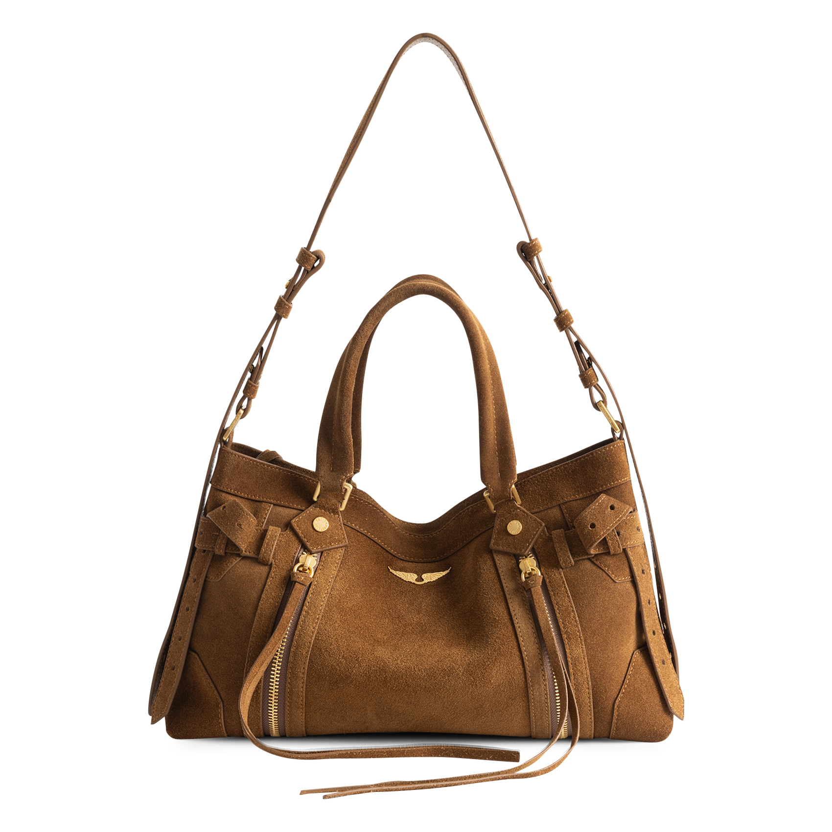 Sac bandoulière en cuir suédé  ZADIG&VOLTAIRE Marron
