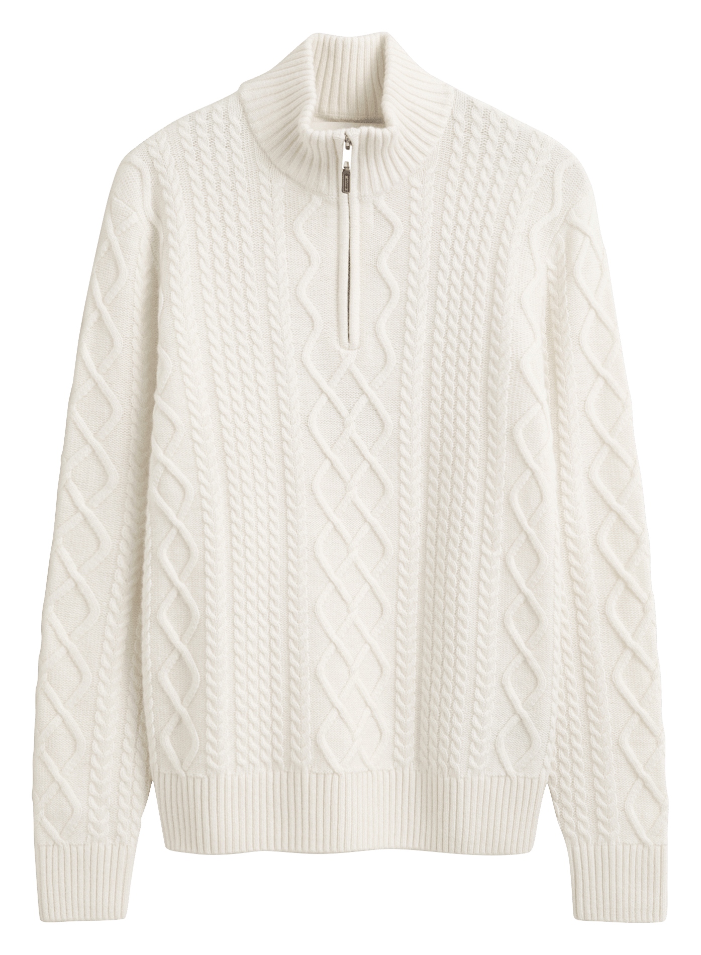 Pull droit col montant en laine mélangée GANT Beige
