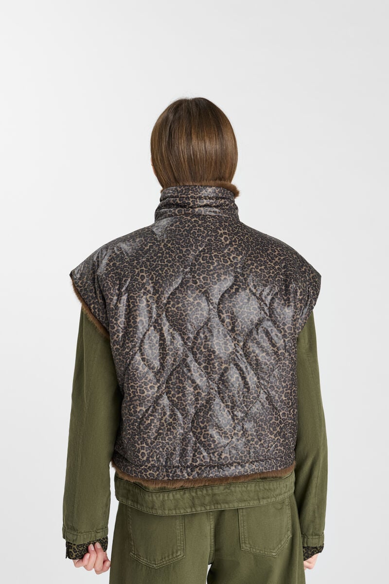 Sleeveless jacket LE TEMPS DES CERISES Brown