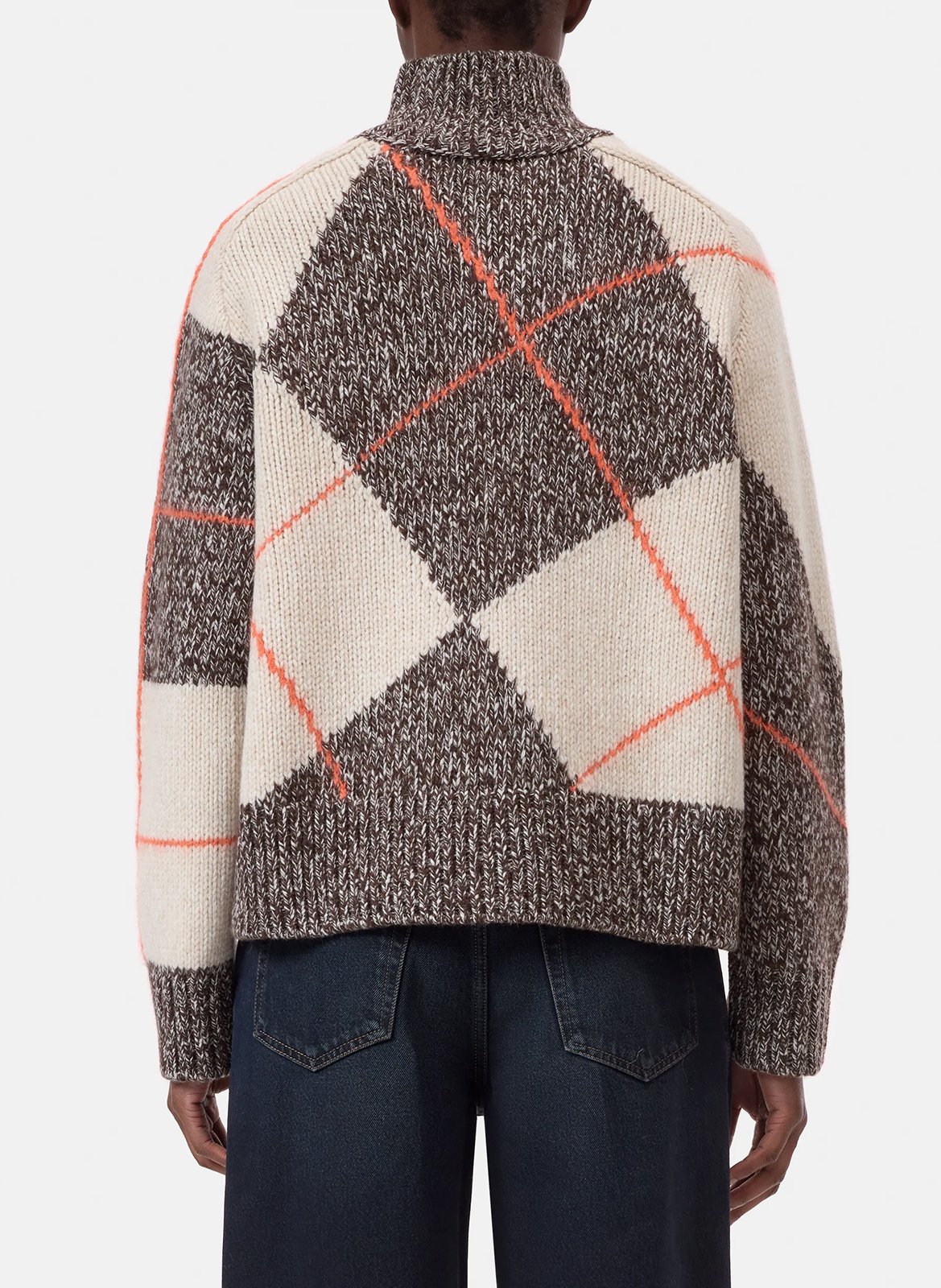 Straight high-neck jacquard wool blend sweater CLOSED Multicolored