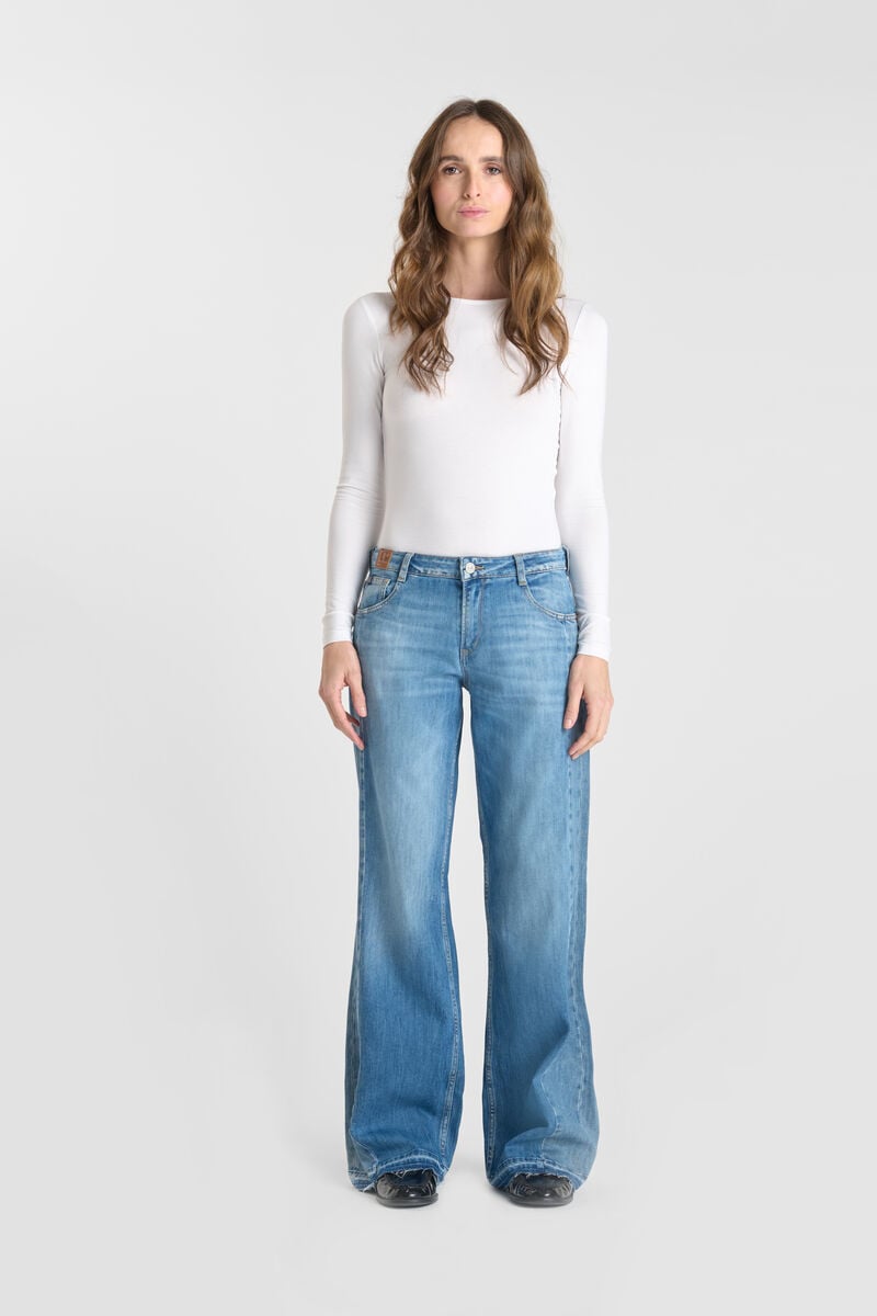 Loose-fit zip jeans LE TEMPS DES CERISES Blue