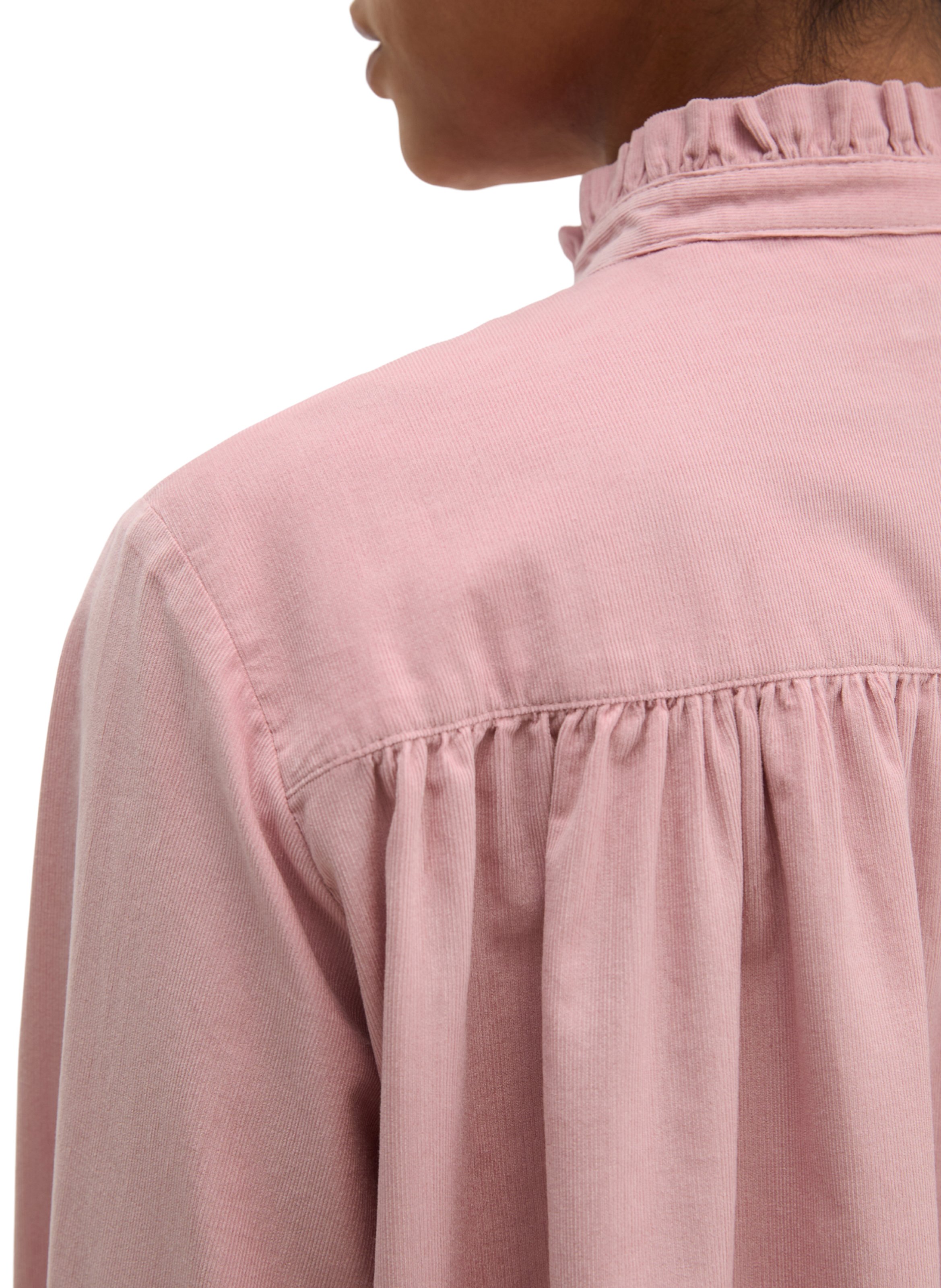 Straight-cut cotton-blend blouse MARC O'POLO Pink