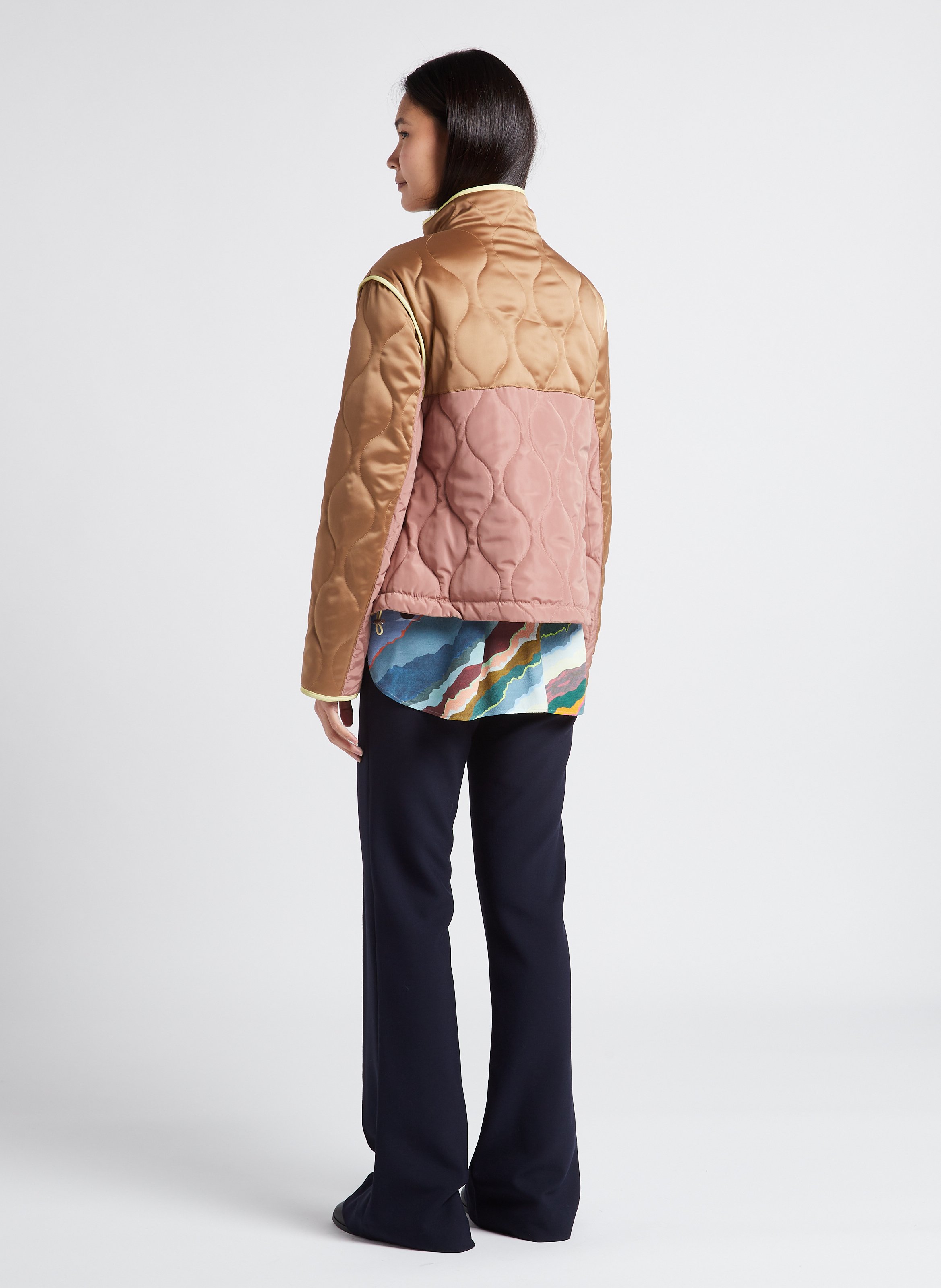 Straight high-neck jacket PAUL SMITH Brown