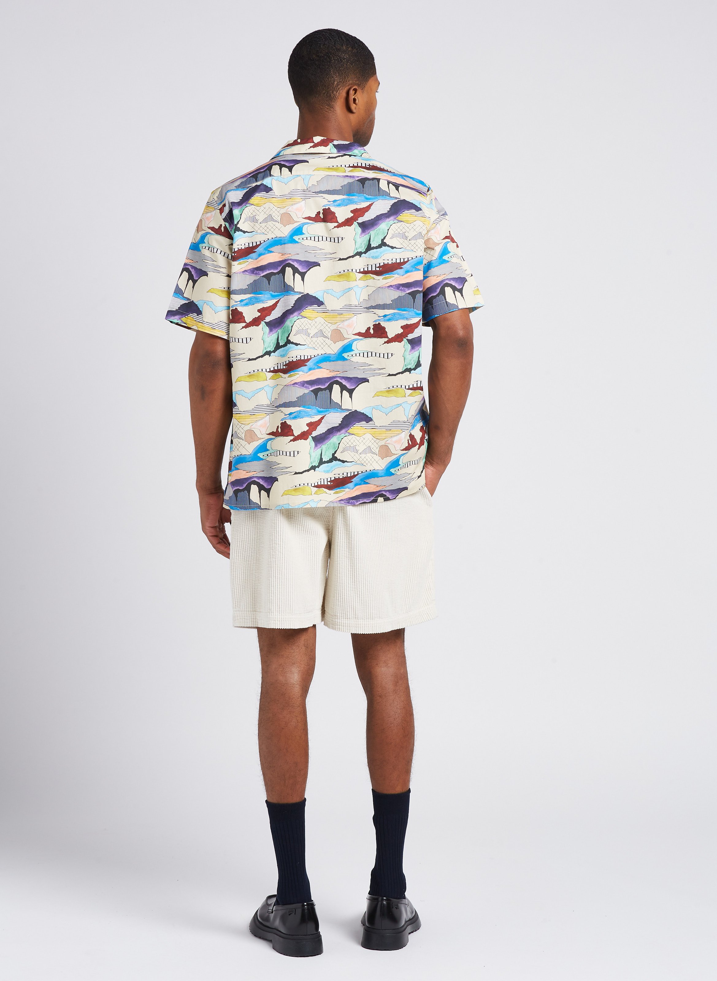 Printed cotton shirt with Cuban collar PAUL SMITH White