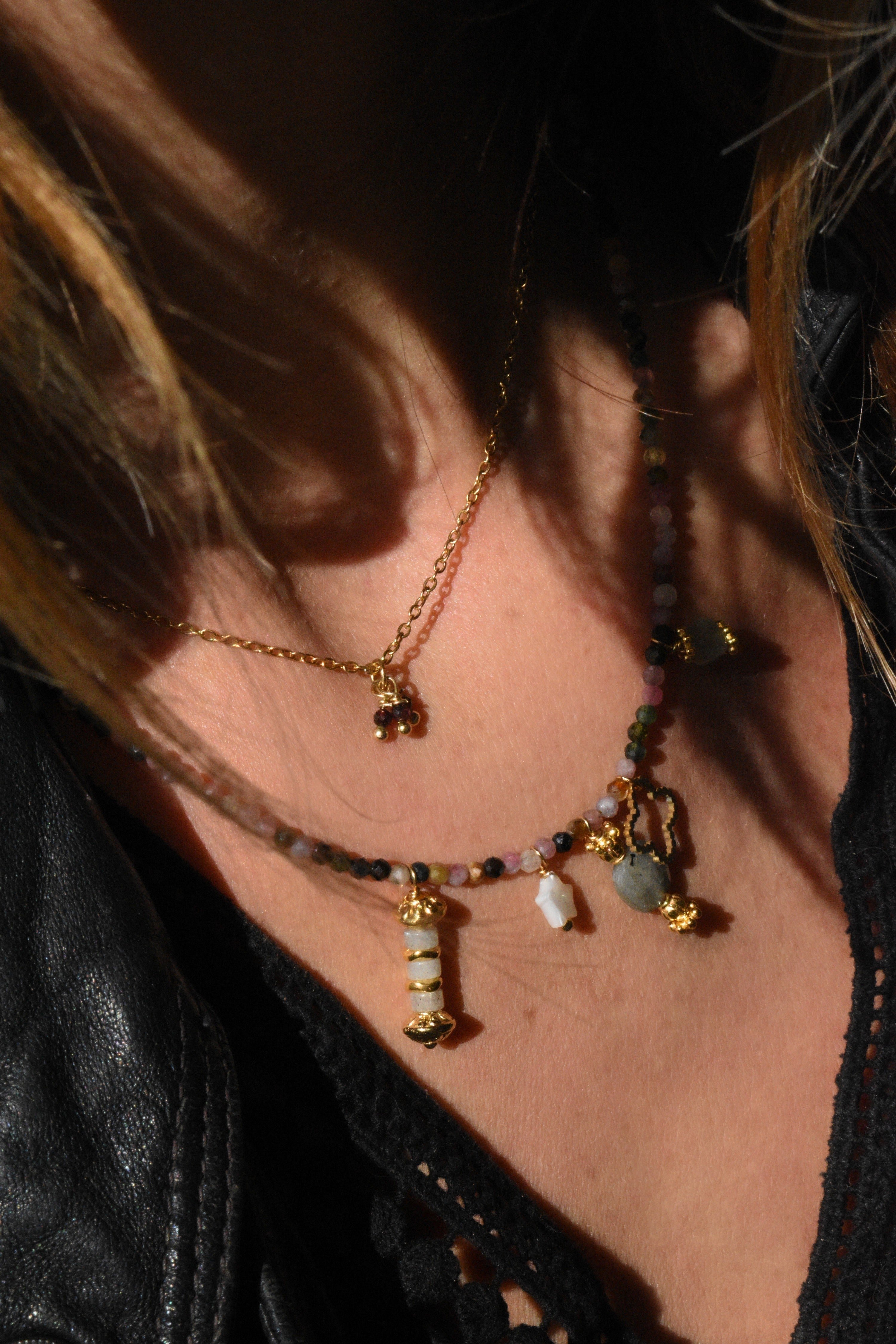 Chain necklace GINANDGER Blue