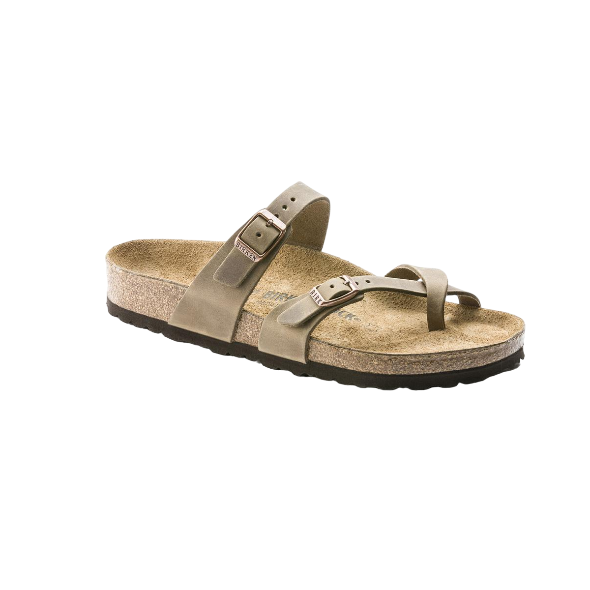 Faux leather sandals BIRKENSTOCK Grey