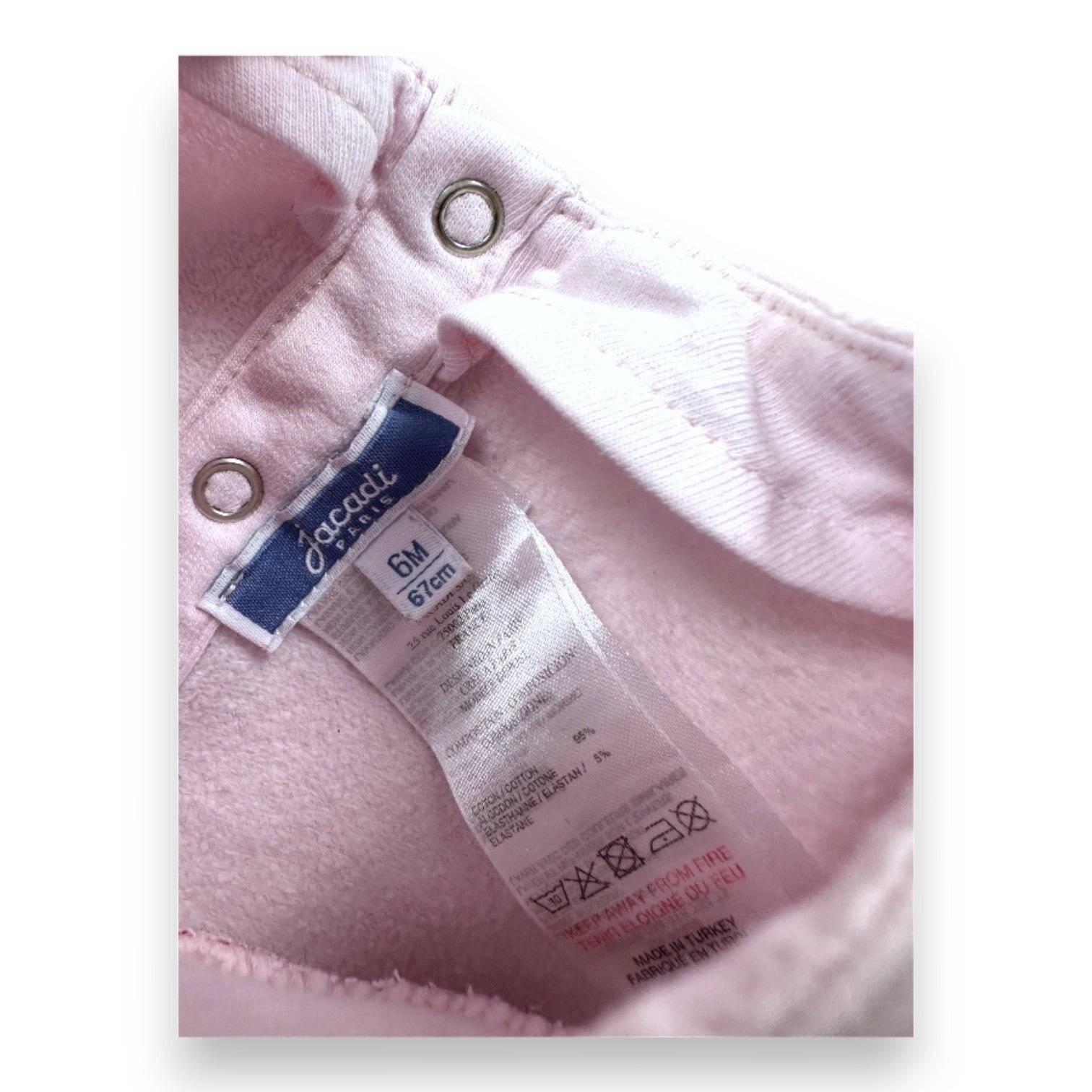 Pink baby T-shirt - 6 months JACADI - Seconde Main Pink