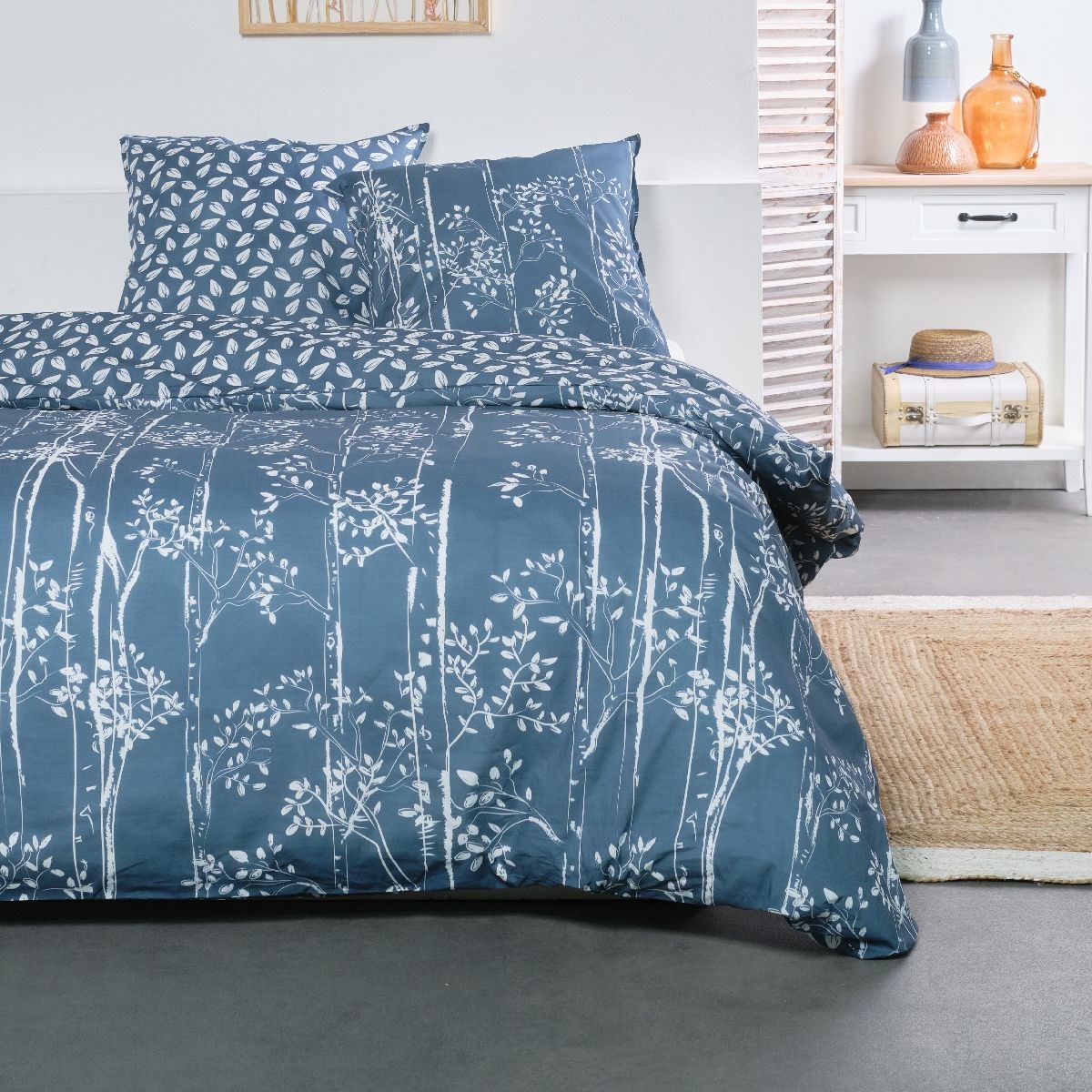 Cotton bedding set TODAY LINGE DE MAISON Blue