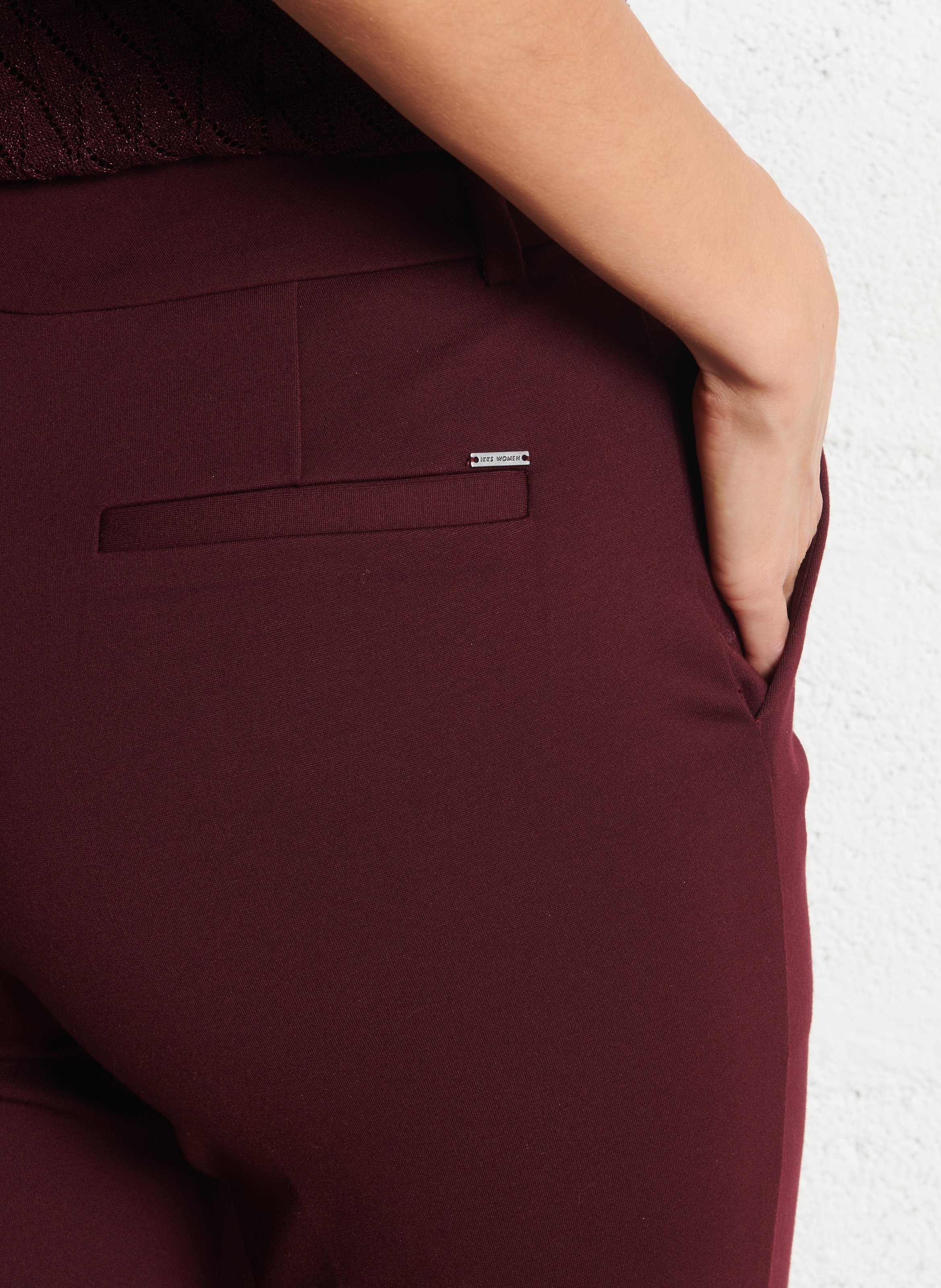 High-rise straight-leg tailored pants IKKS Purple