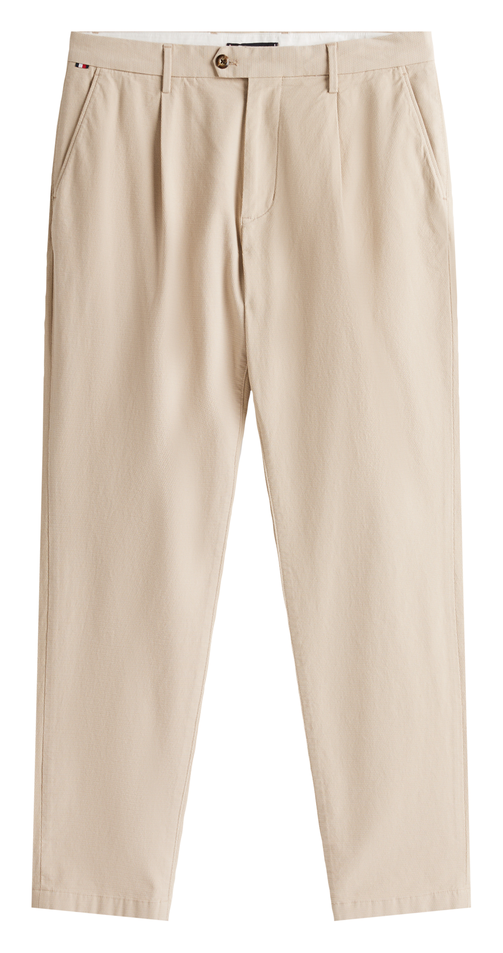 Katoenen straight fit pantalon TOMMY HILFIGER Kaki
