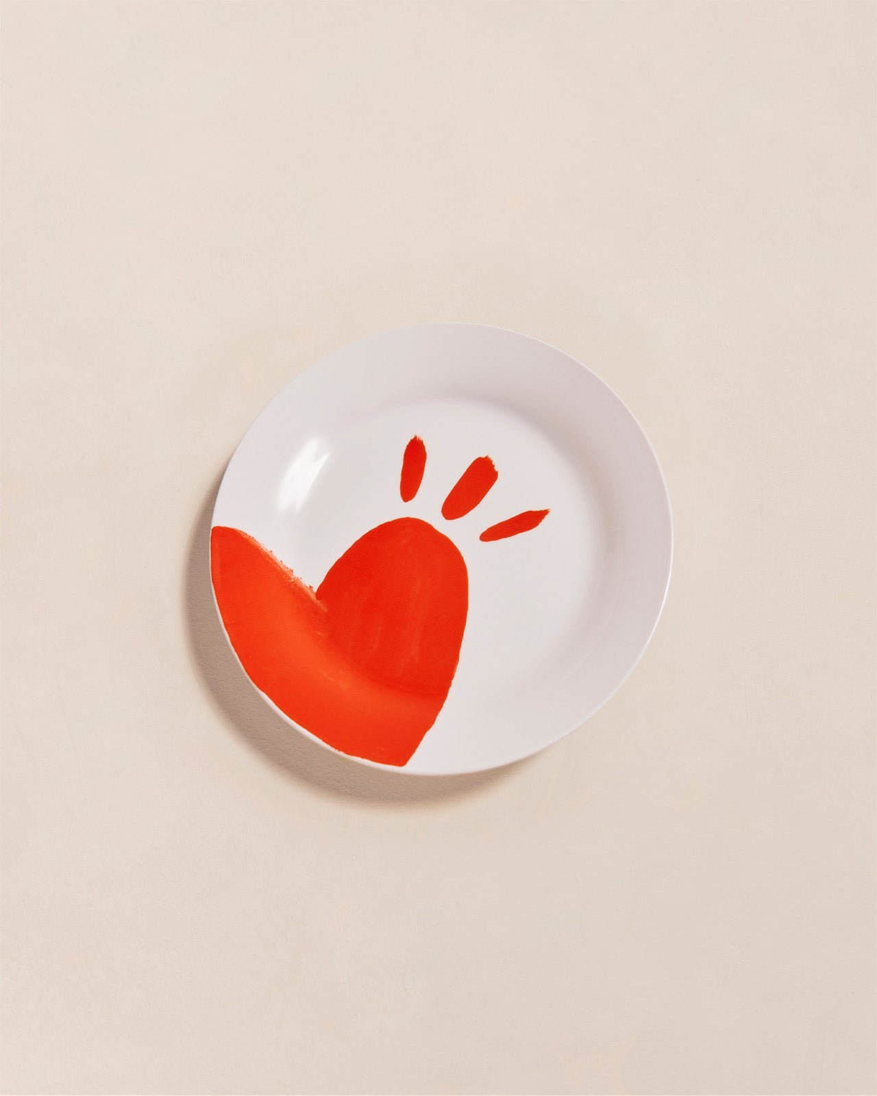 Large Heart Dessert Plate EMOI EMOI White