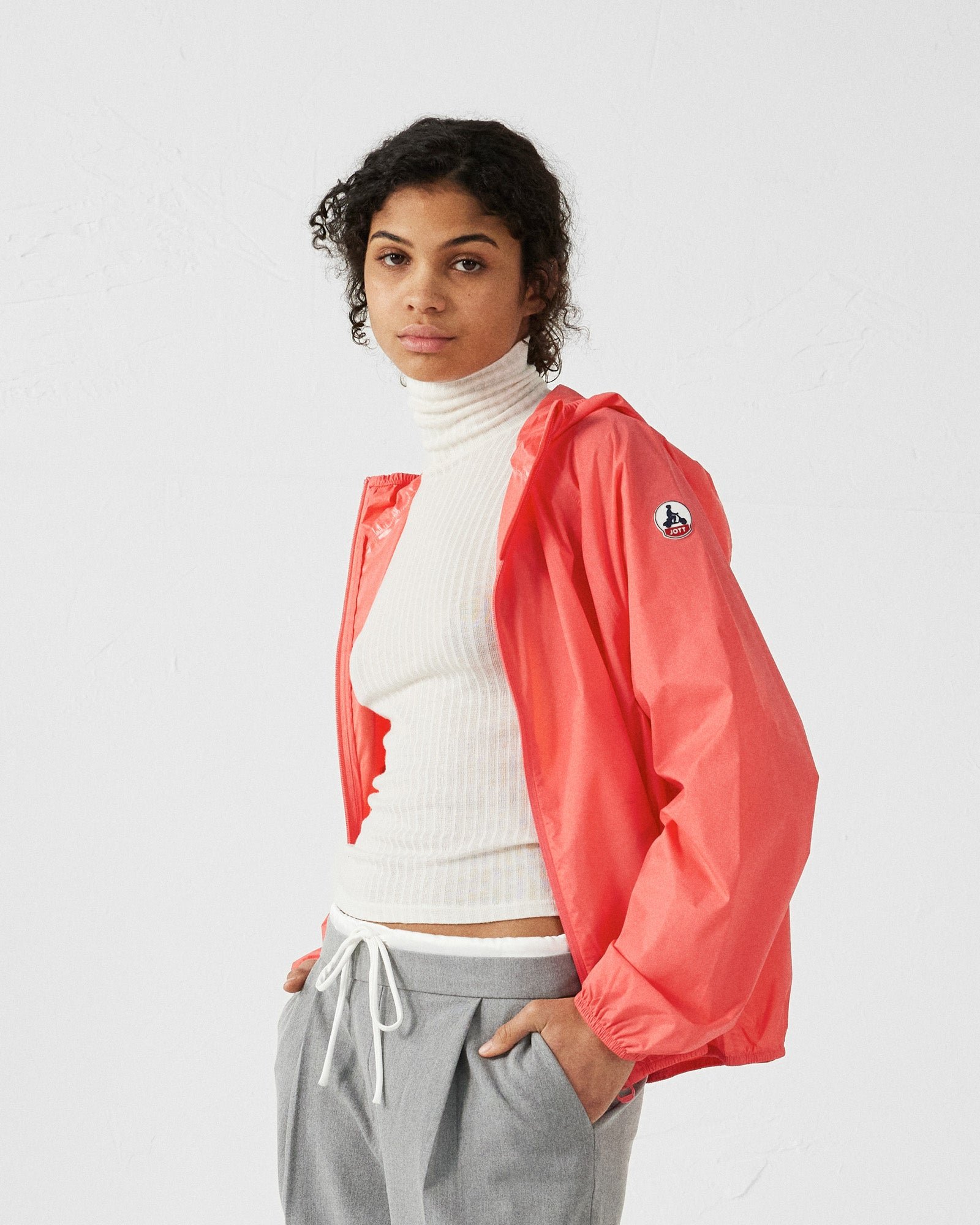 Packable Feroe raincoat JOTT Pink