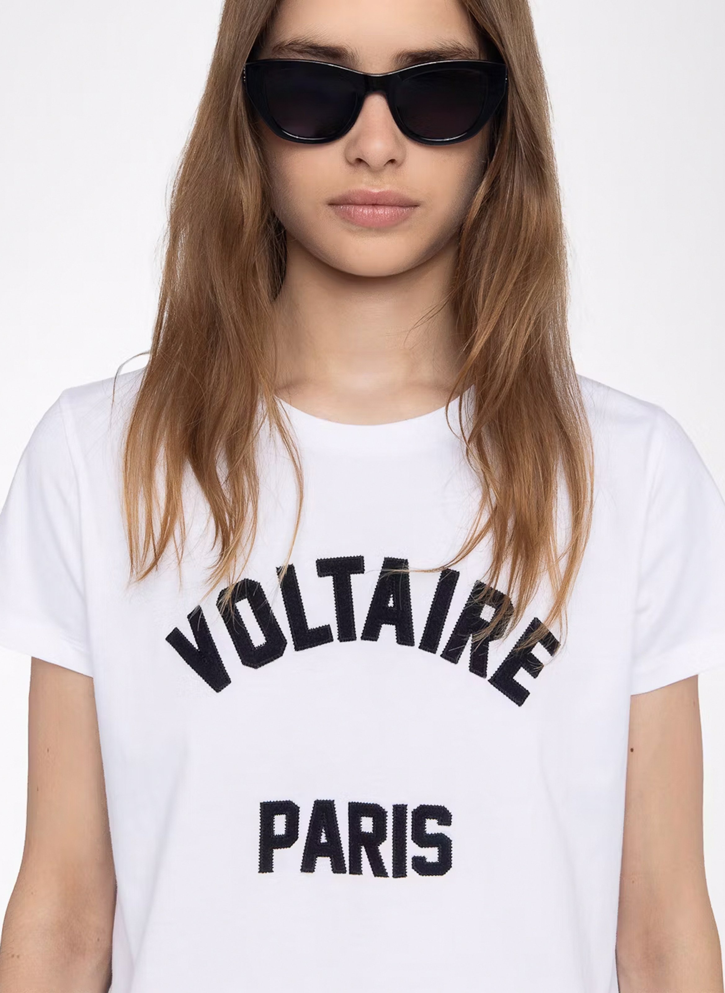 Tee-shirt manches courtes brodé ZADIG&VOLTAIRE Blanc