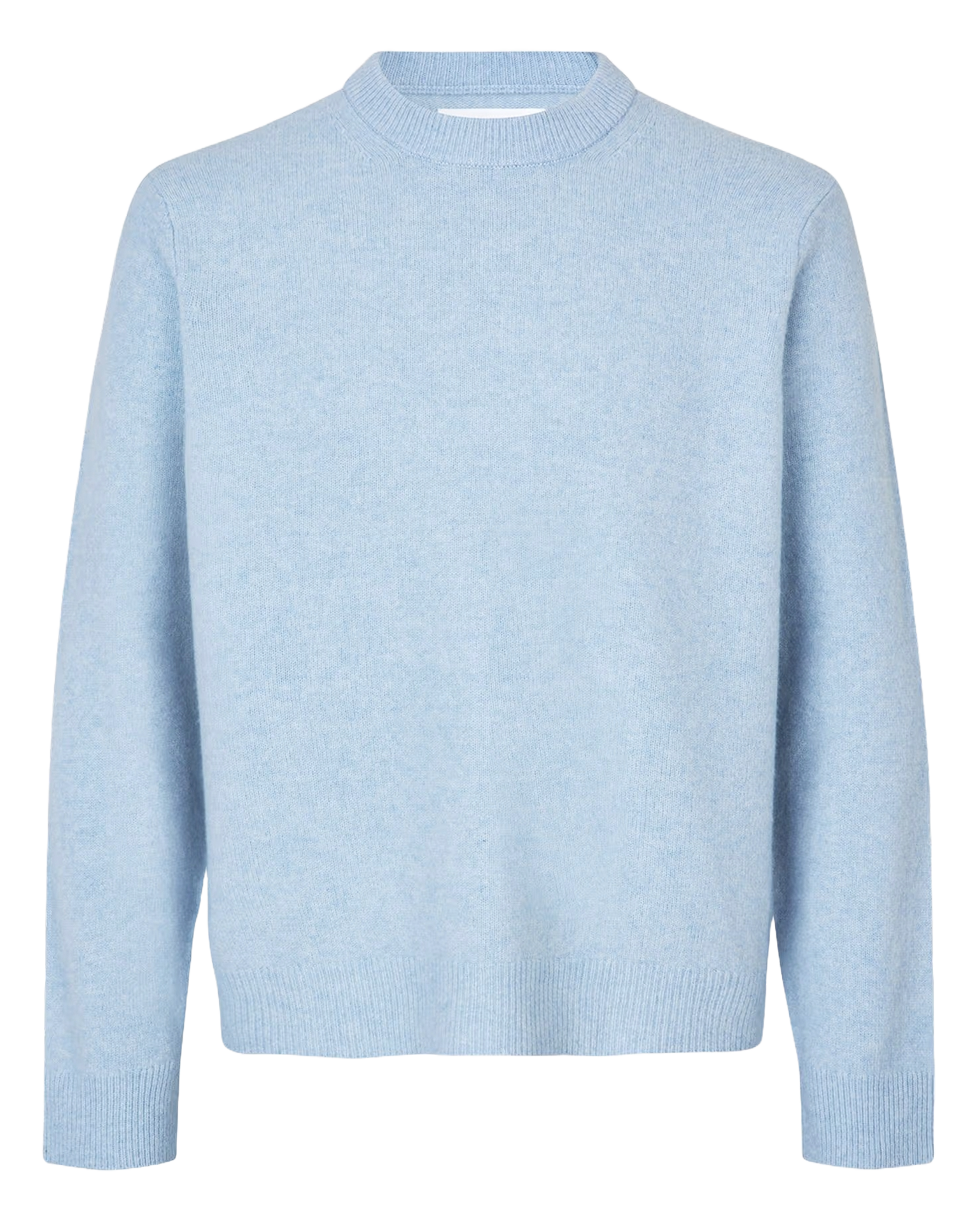 Pull col rond en laine mérinos SAMSOE SAMSOE Bleu