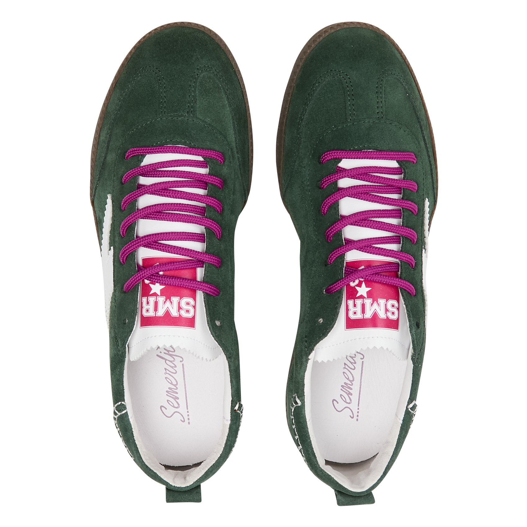 Baskets basses en cuir mélangé SEMERDJIAN - SMR Vert