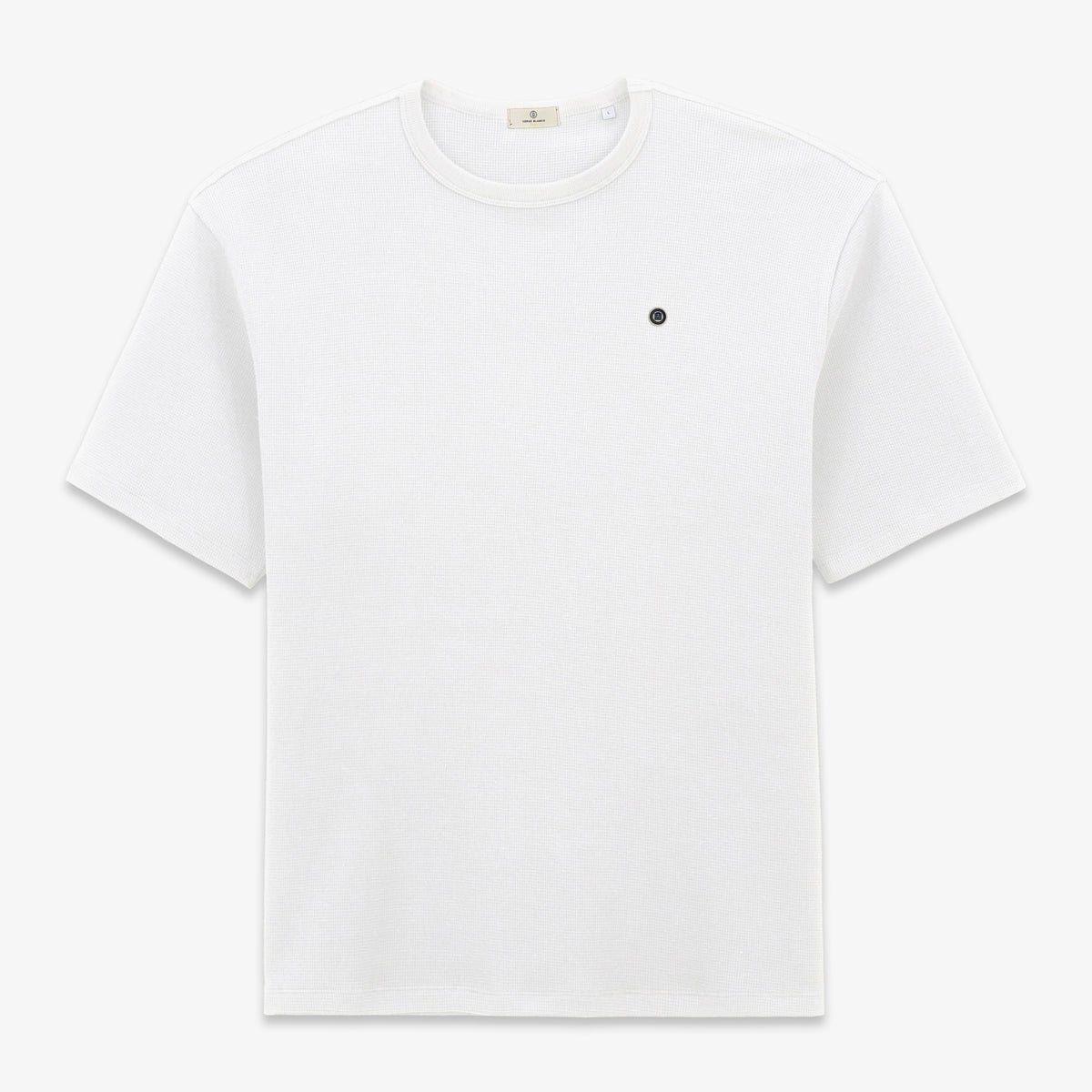 Short-sleeved waffle fabric T-shirt SERGE BLANCO White