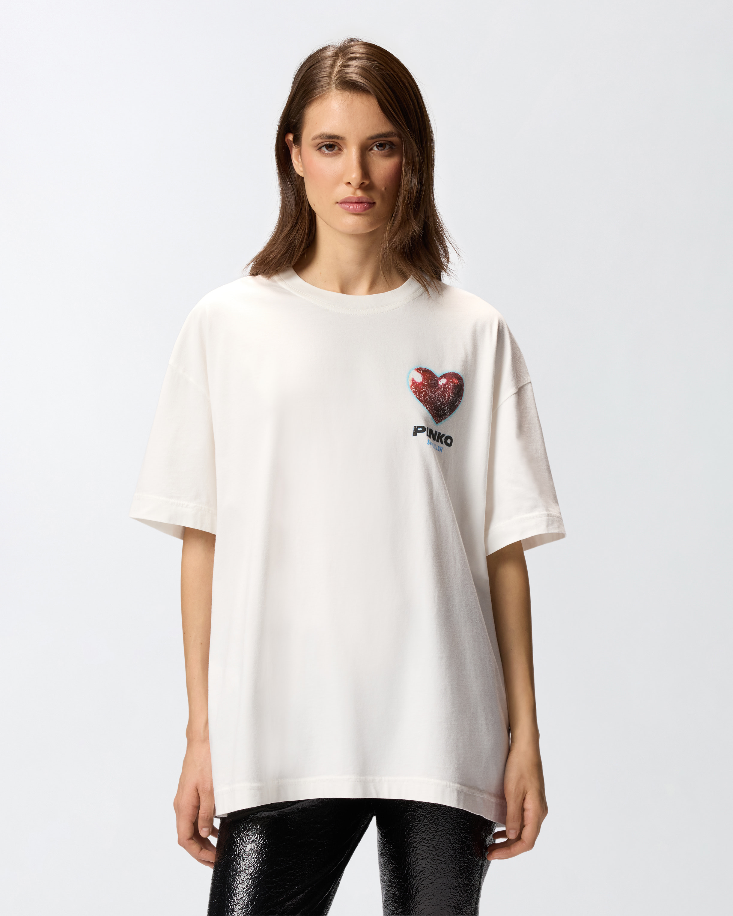 T-shirt with print PINKO White