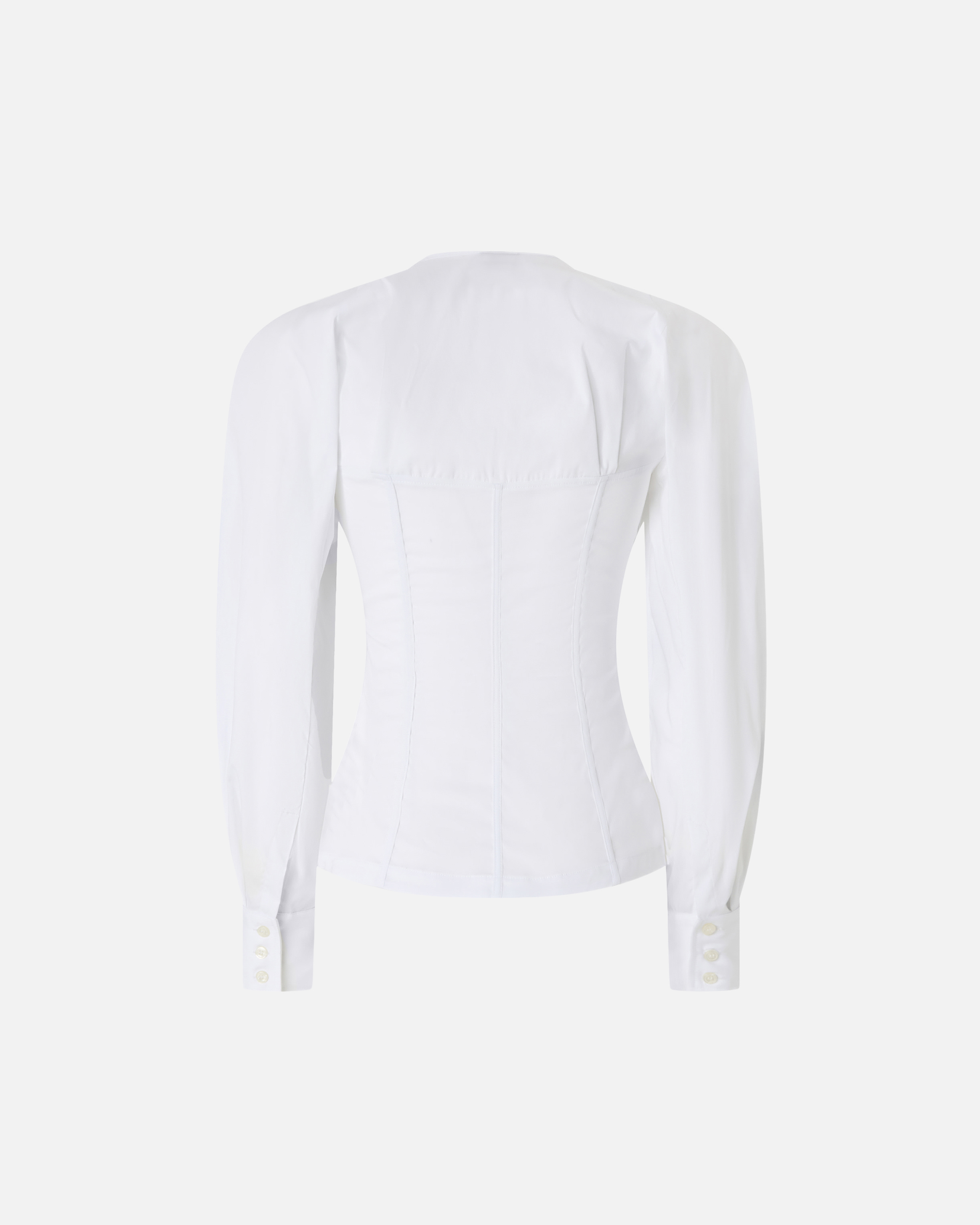 Strapless poplin shirt PINKO White