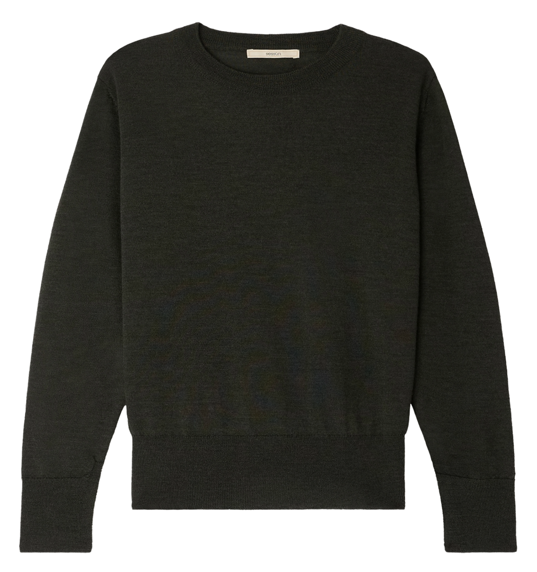 Pull col rond en laine SESSUN Marron