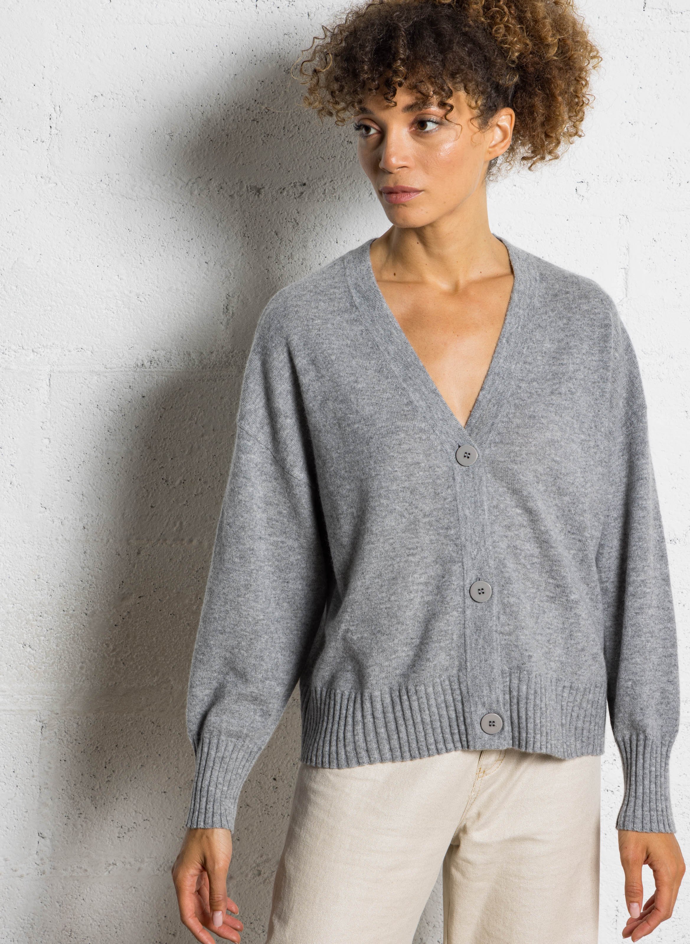 Gilet fluide col V en cachemire SUD EXPRESS