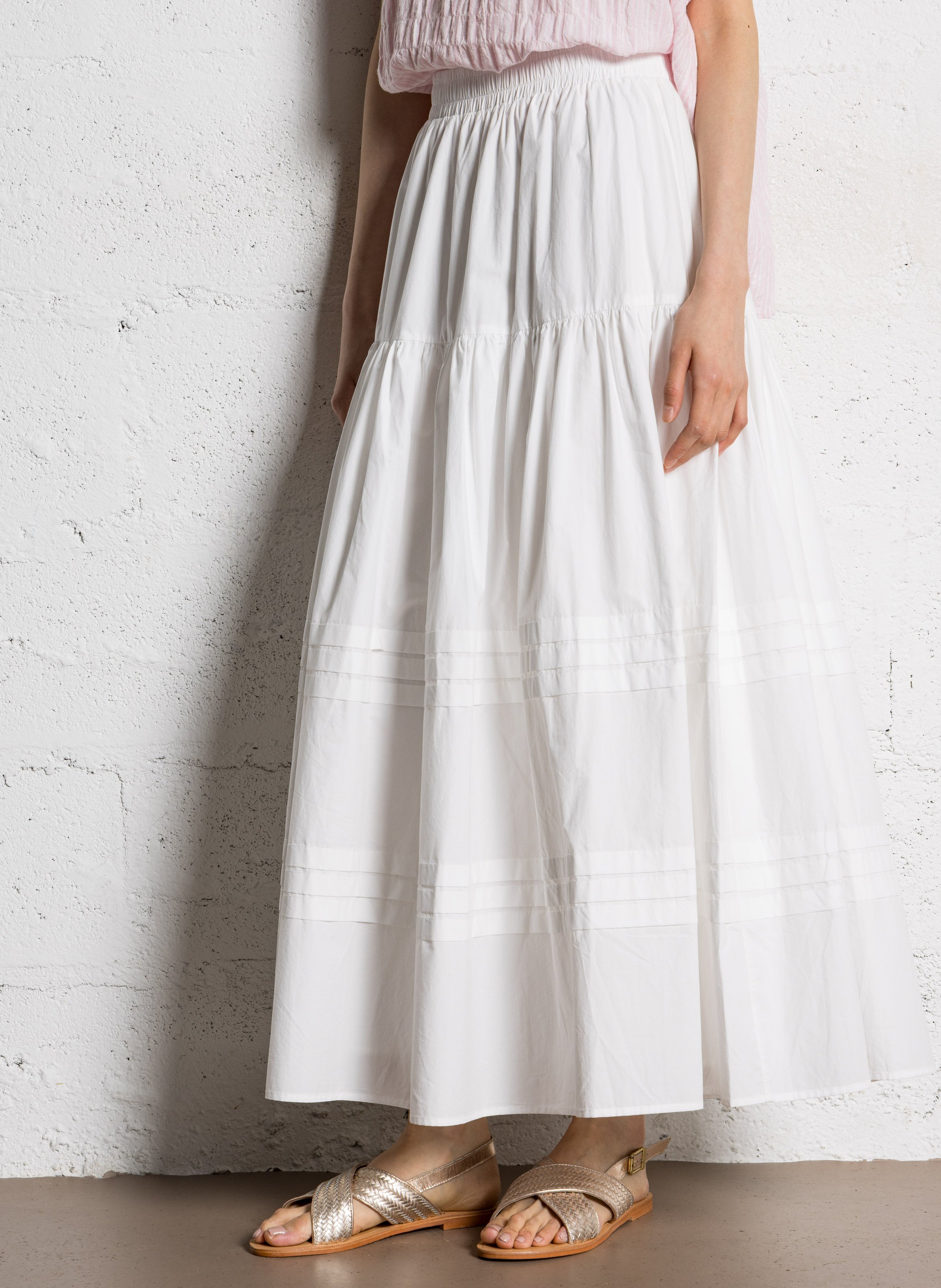 Flared cotton midi skirt JC SOPHIE