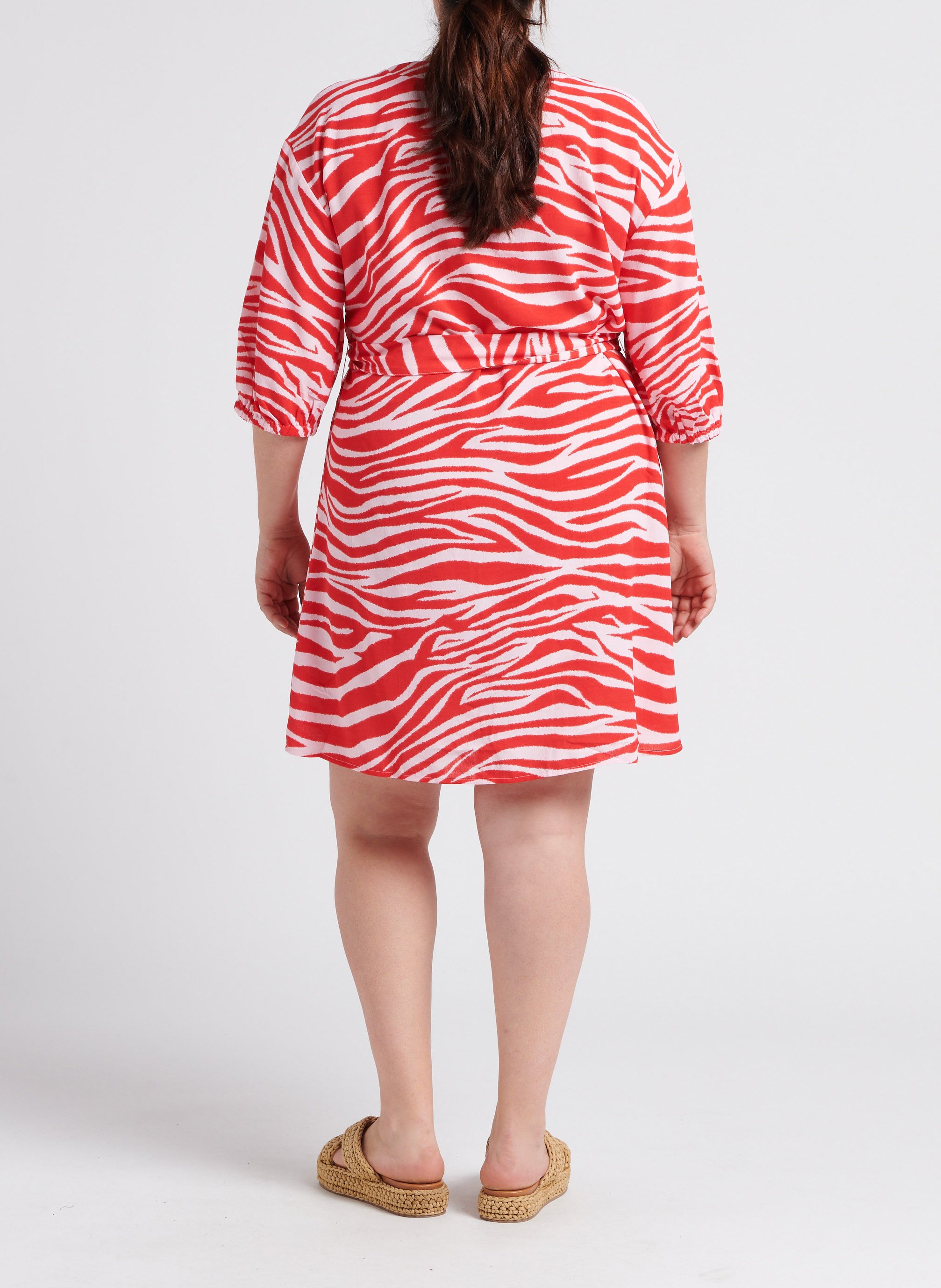 Robe courte à imprimé zébré VERO MODA CURVE Orange