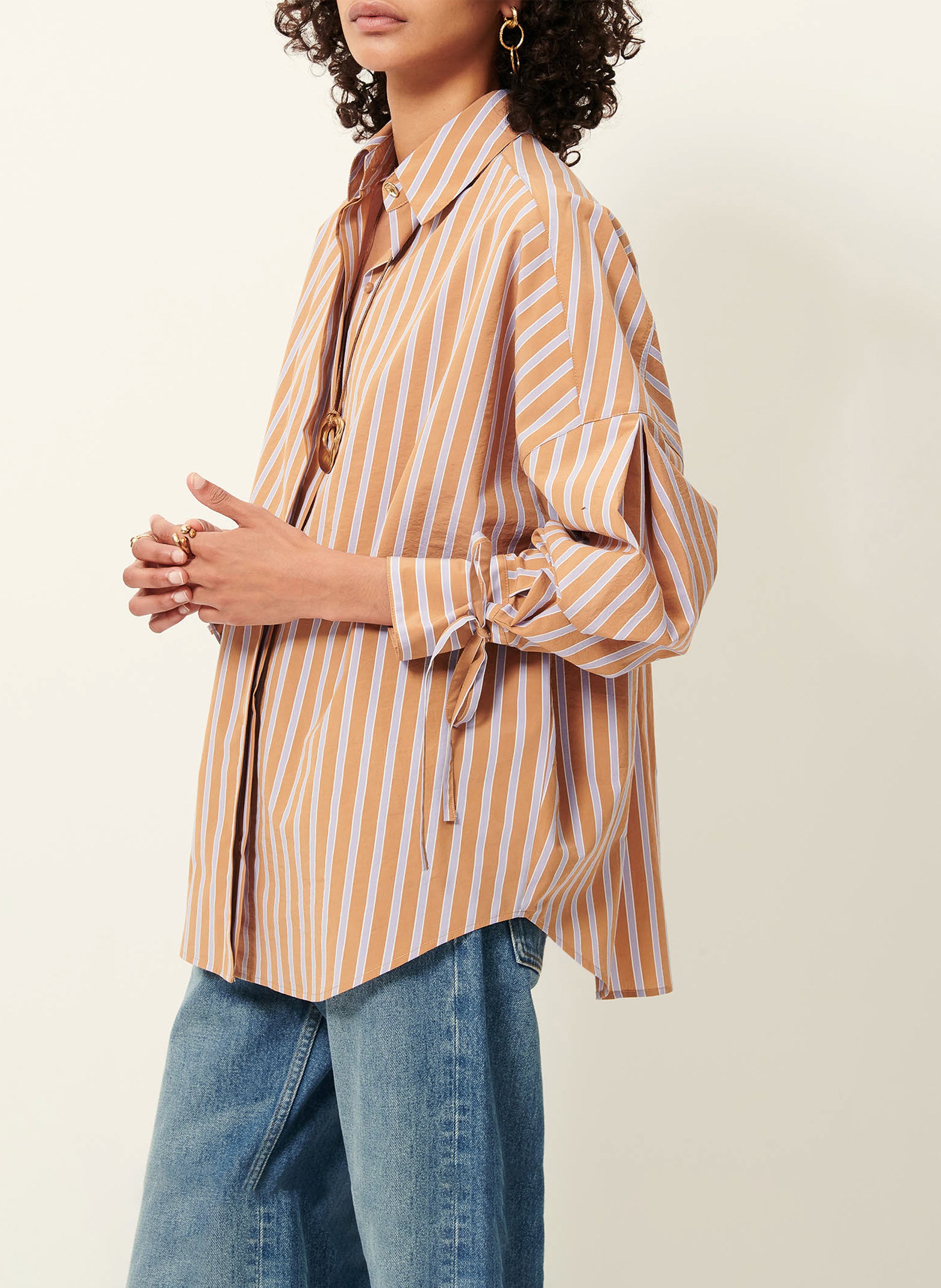 Golden bracelet with woven strands SESSUN Purple