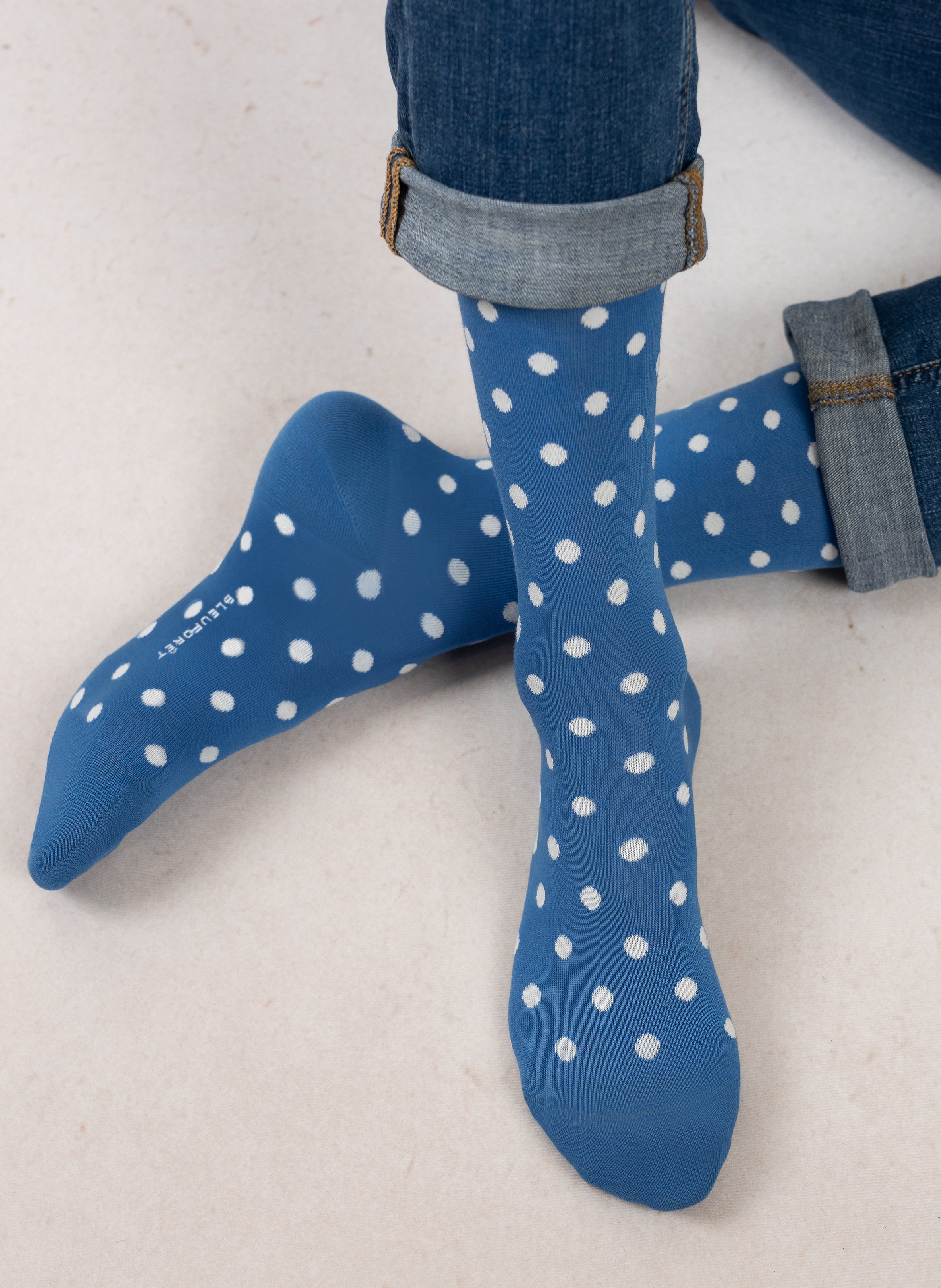 Sokken met print - katoenblend BLEUFORET Blauw