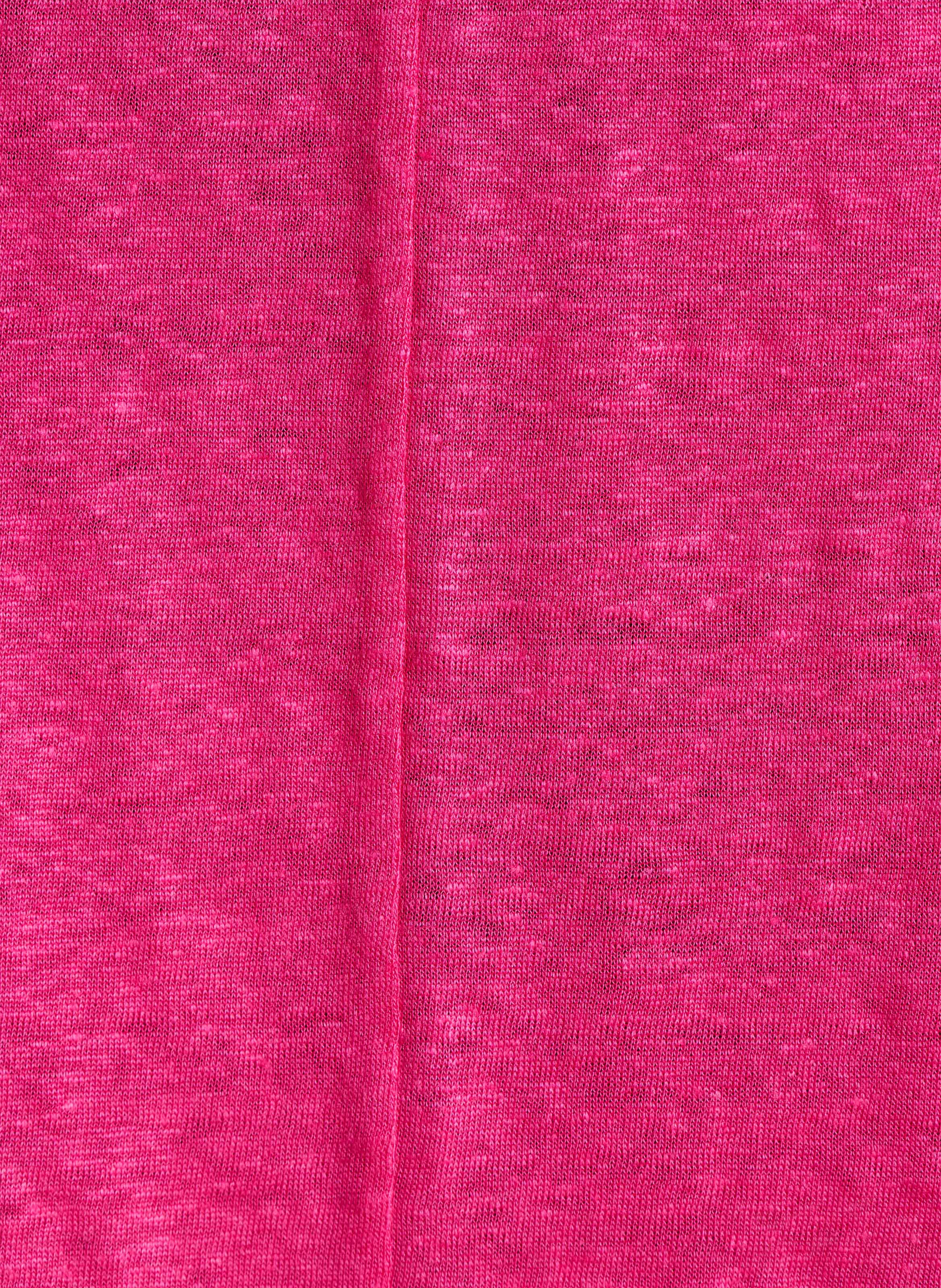 Tee-shirt droit chiné en lin Rose