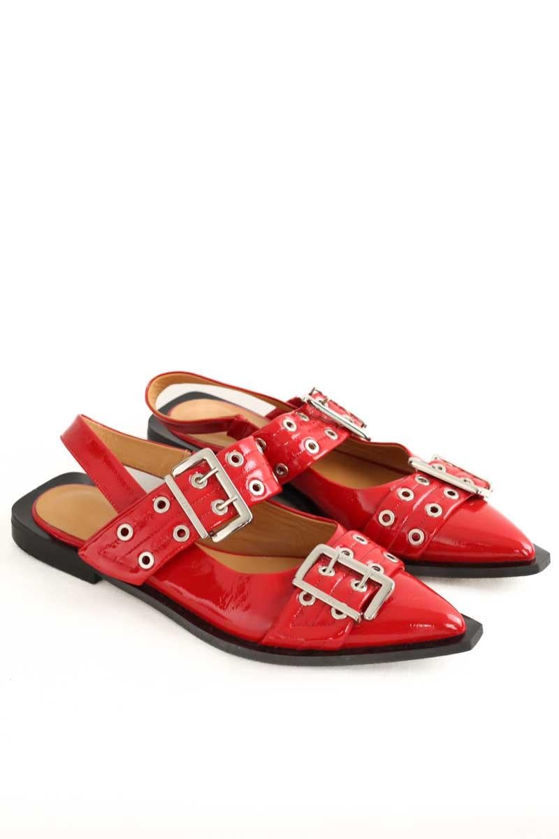 Ballet pumps GANNI - Seconde Main Red