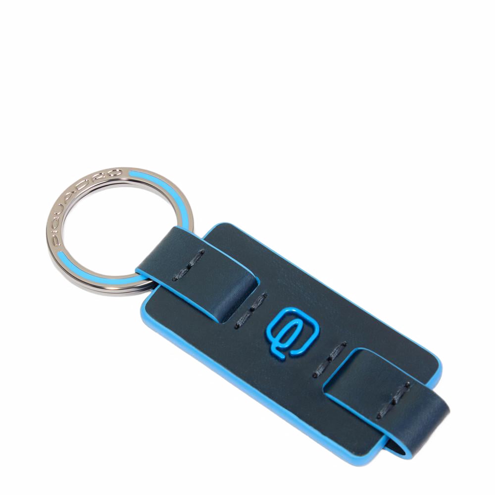 Asia leather keyring PIQUADRO Blue