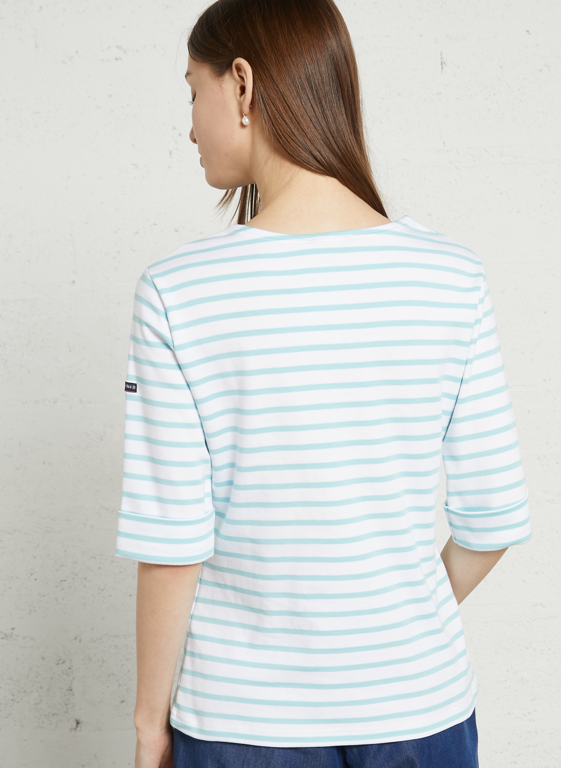 Matrosenshirt aus dicker Baumwolle mit U-Boot-Ausschnitt ARMOR LUX Weiss